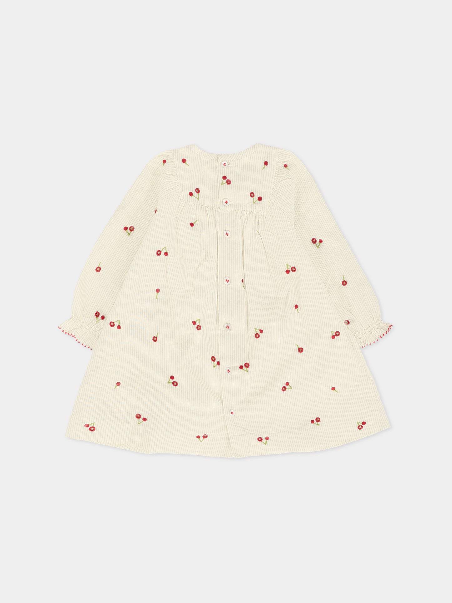 Vestito avorio per neonata con ciliegie,Bonpoint,W05XDRW00009 151E