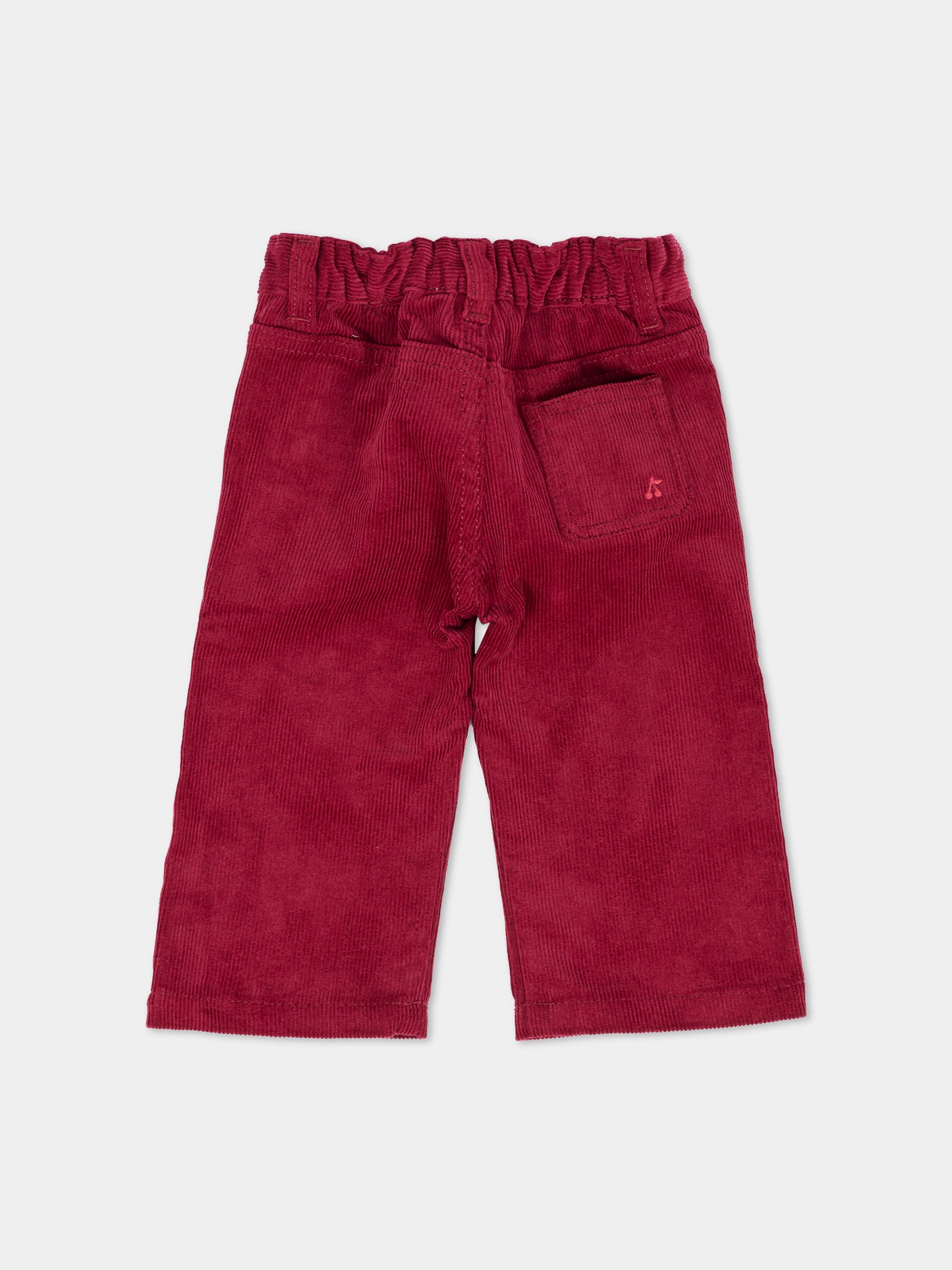 Pantaloni bordeaux per neonata con ciliegie,Bonpoint,W05XPAW00001 053