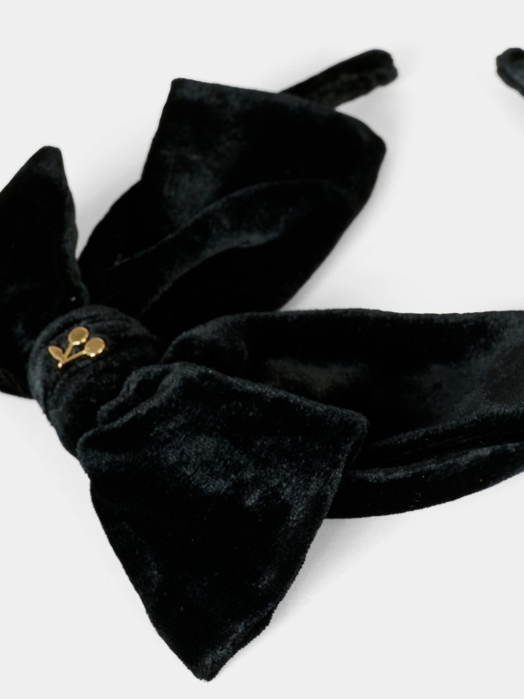 Cerchietto nero per bambina con fiocco,Bonpoint,W05GHAW00004 099