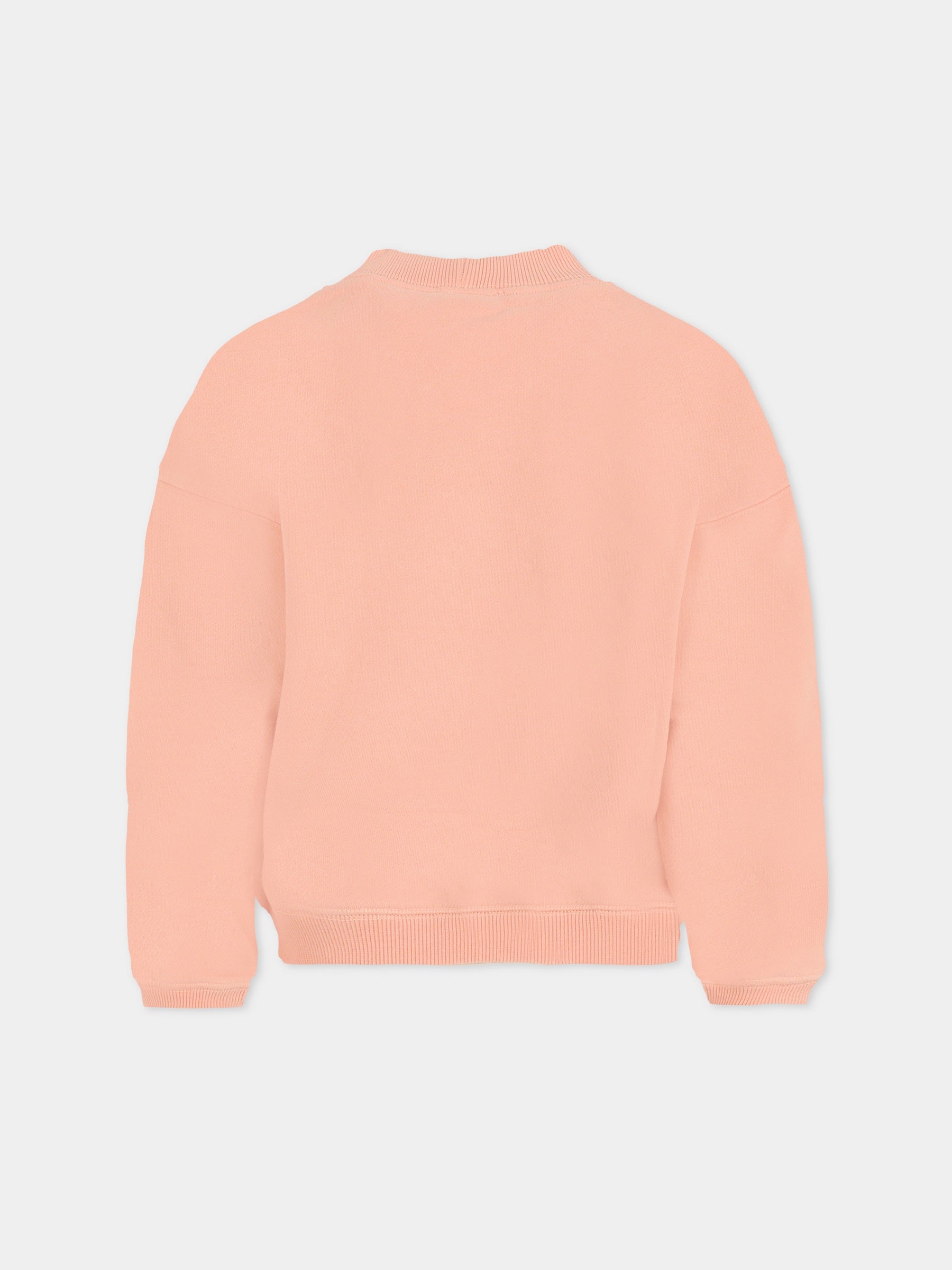 Felpa rosa per bambina con ciliegie,Bonpoint,W05GSWK00004 122