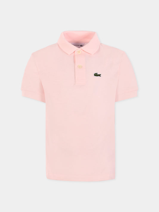 Polo rosa per bambini con coccodrillo,Lacoste,PJ2909 T03