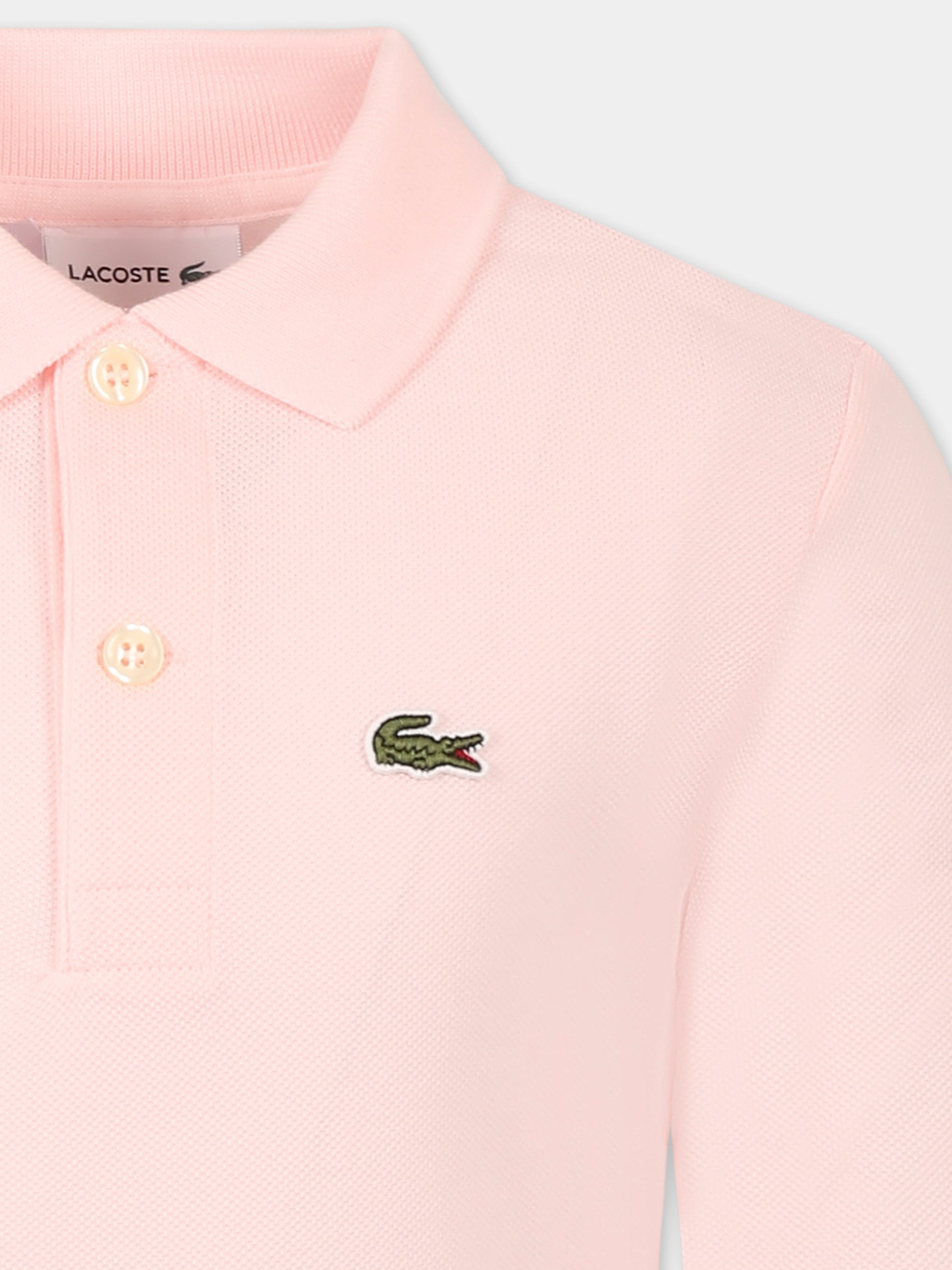Polo rosa per bambini con coccodrillo,Lacoste,PJ8915 T03
