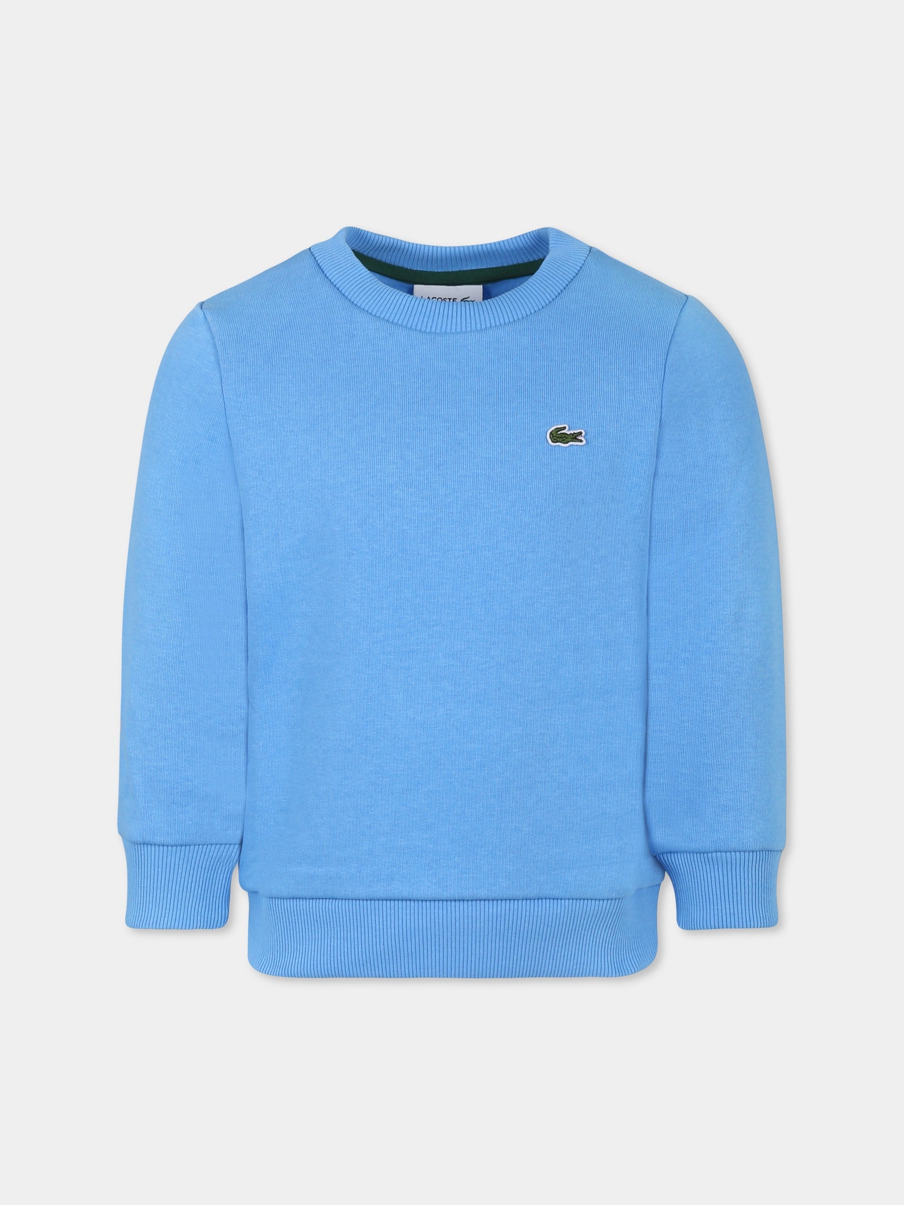 Felpa azzurra per bambino con coccodrillo,Lacoste,SJ5284 4XA