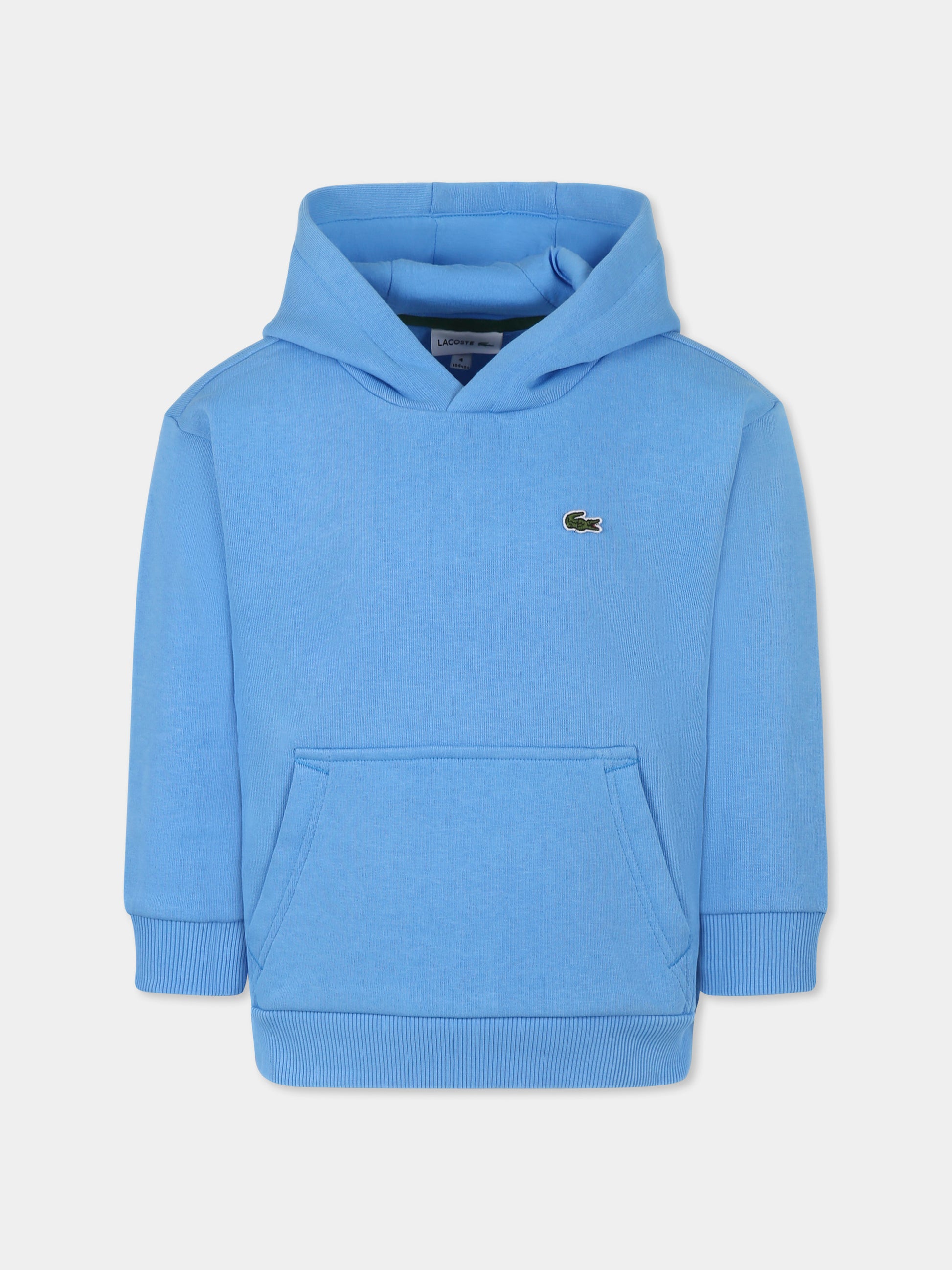 Felpa azzurra per bambino con coccodrillo,Lacoste,SJ5292 4XA