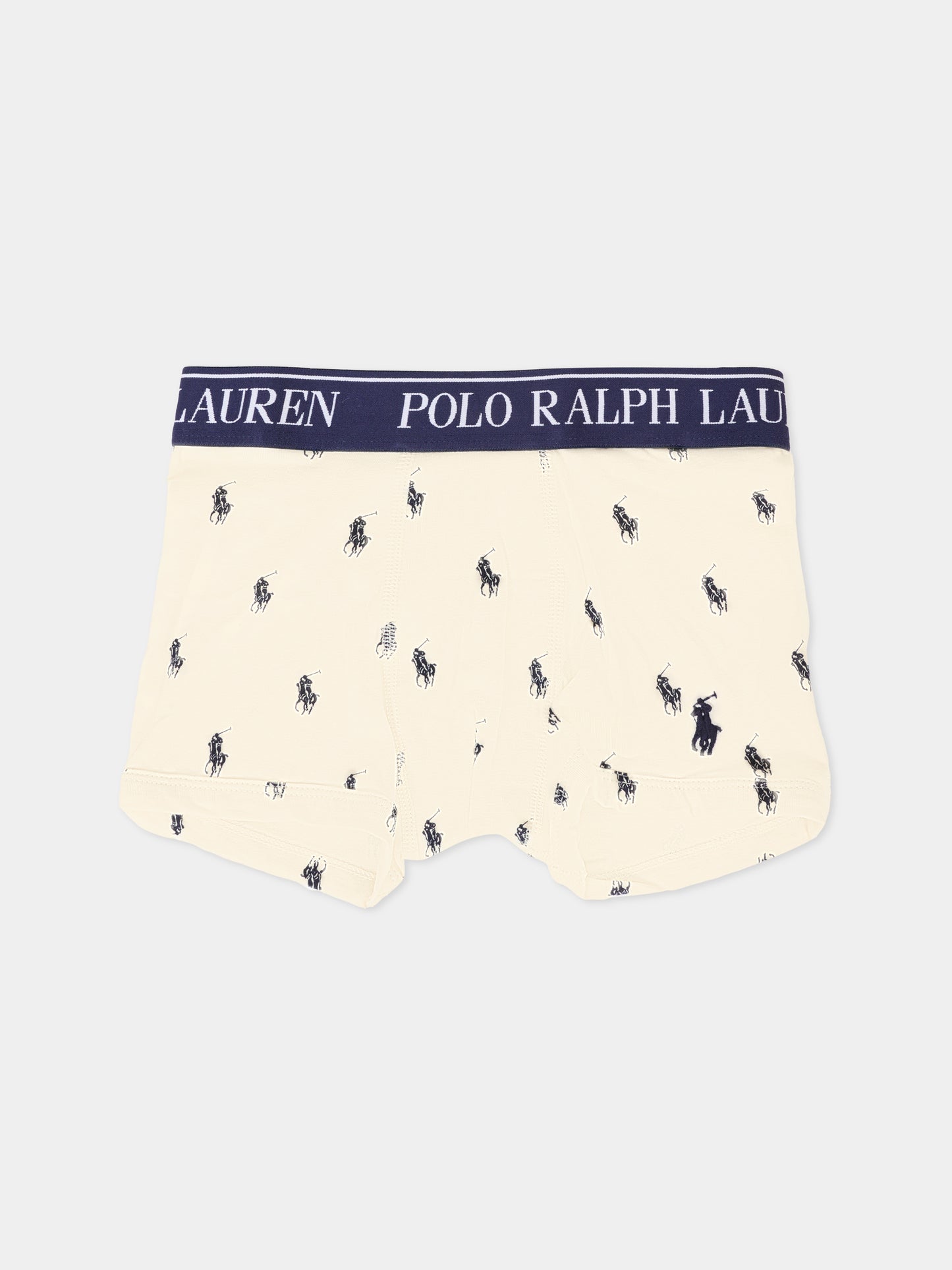 Set boxer blu per bambino con cavallino e logo,Ralph Lauren Kids,9P5015 BK8