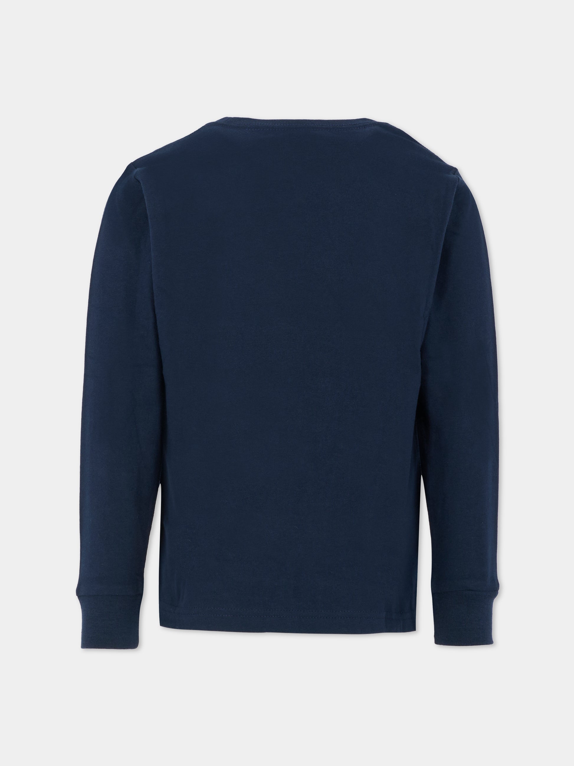T-shirt blu per bambino con Polo Bear,Ralph Lauren Kids,981177001