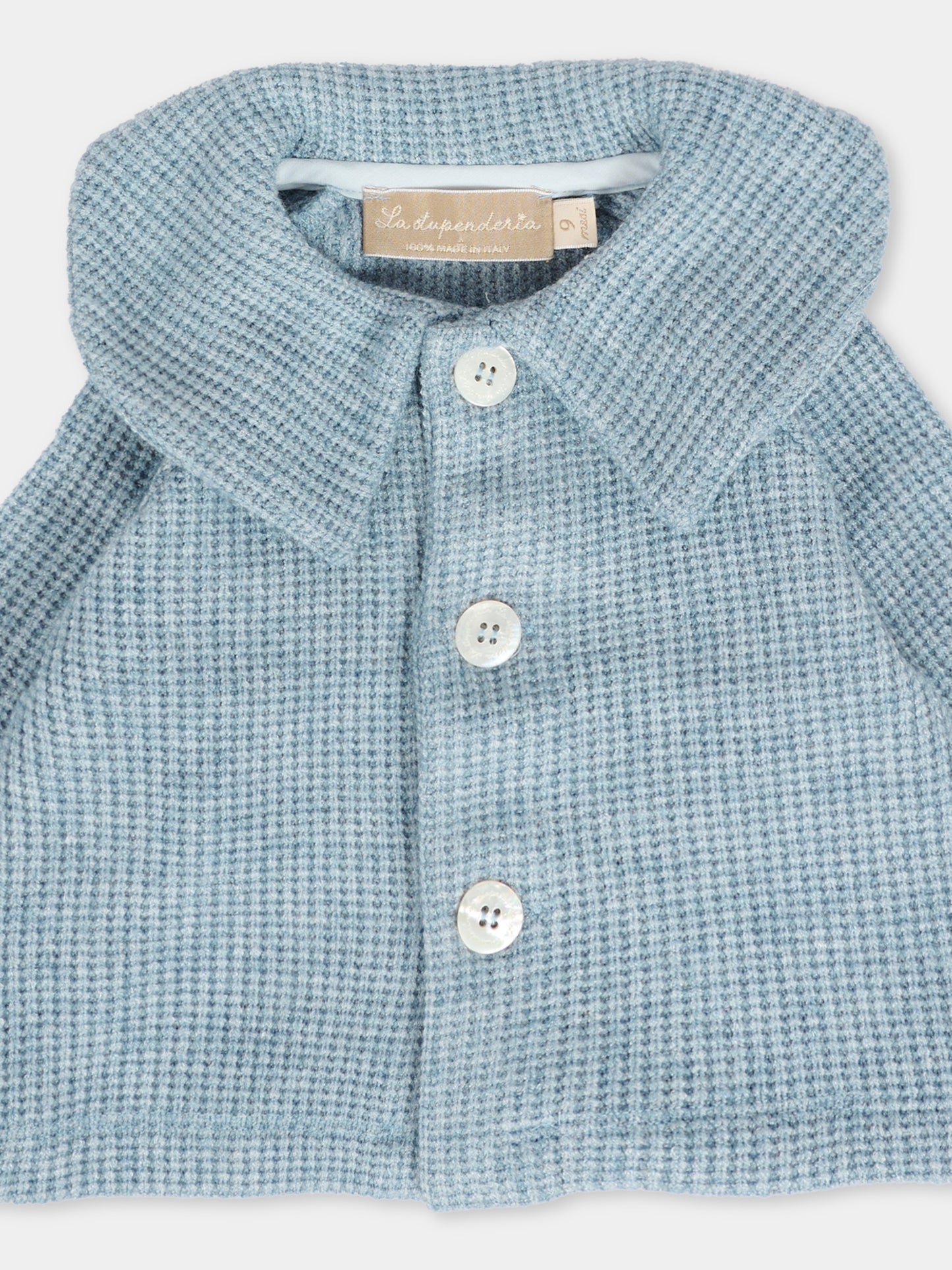 Cardigan azzurro per neonato,La Stupenderia,1TBGC01M07