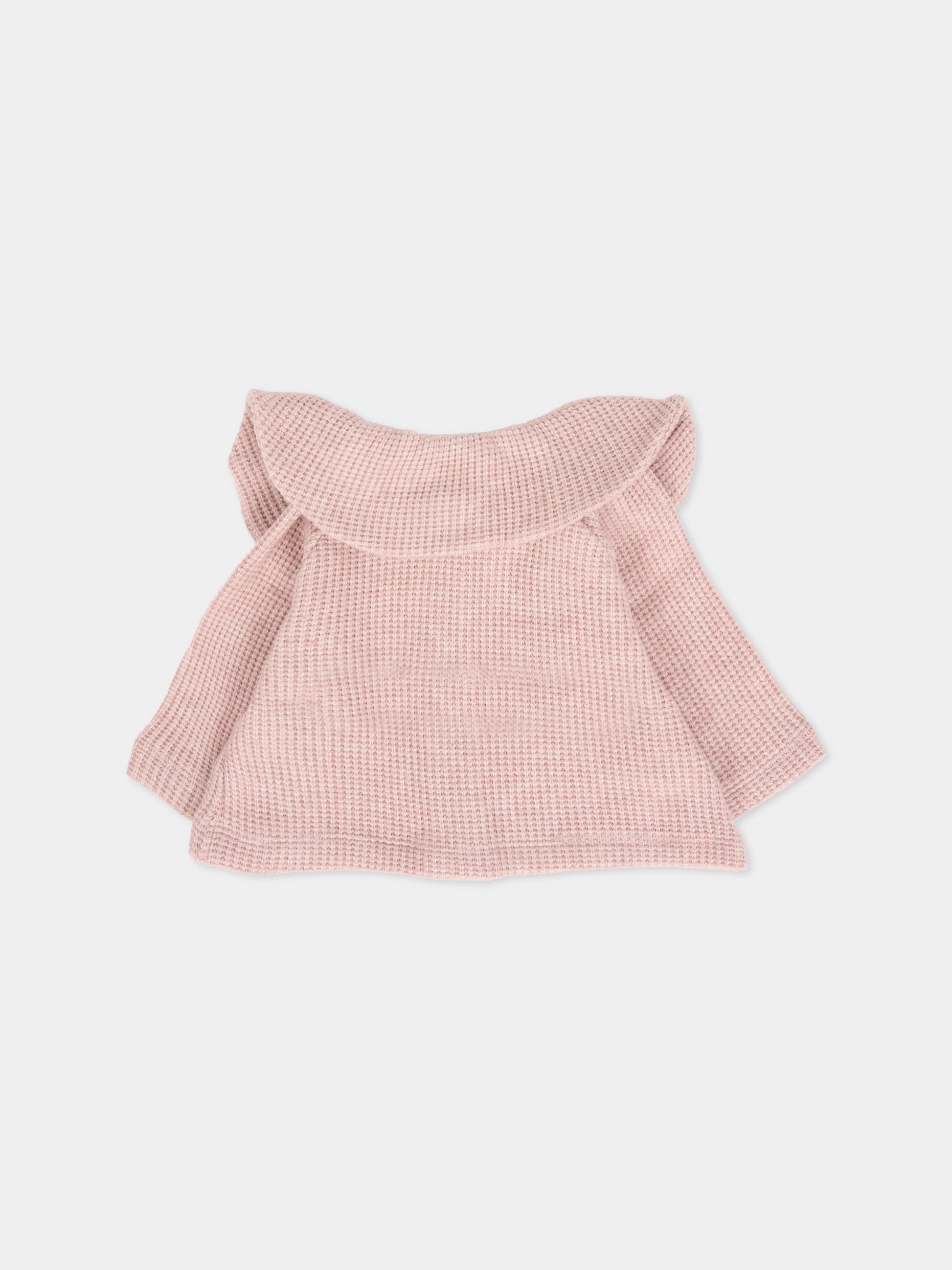Cardigan rosa per neonata,La Stupenderia,1TCGC22M06