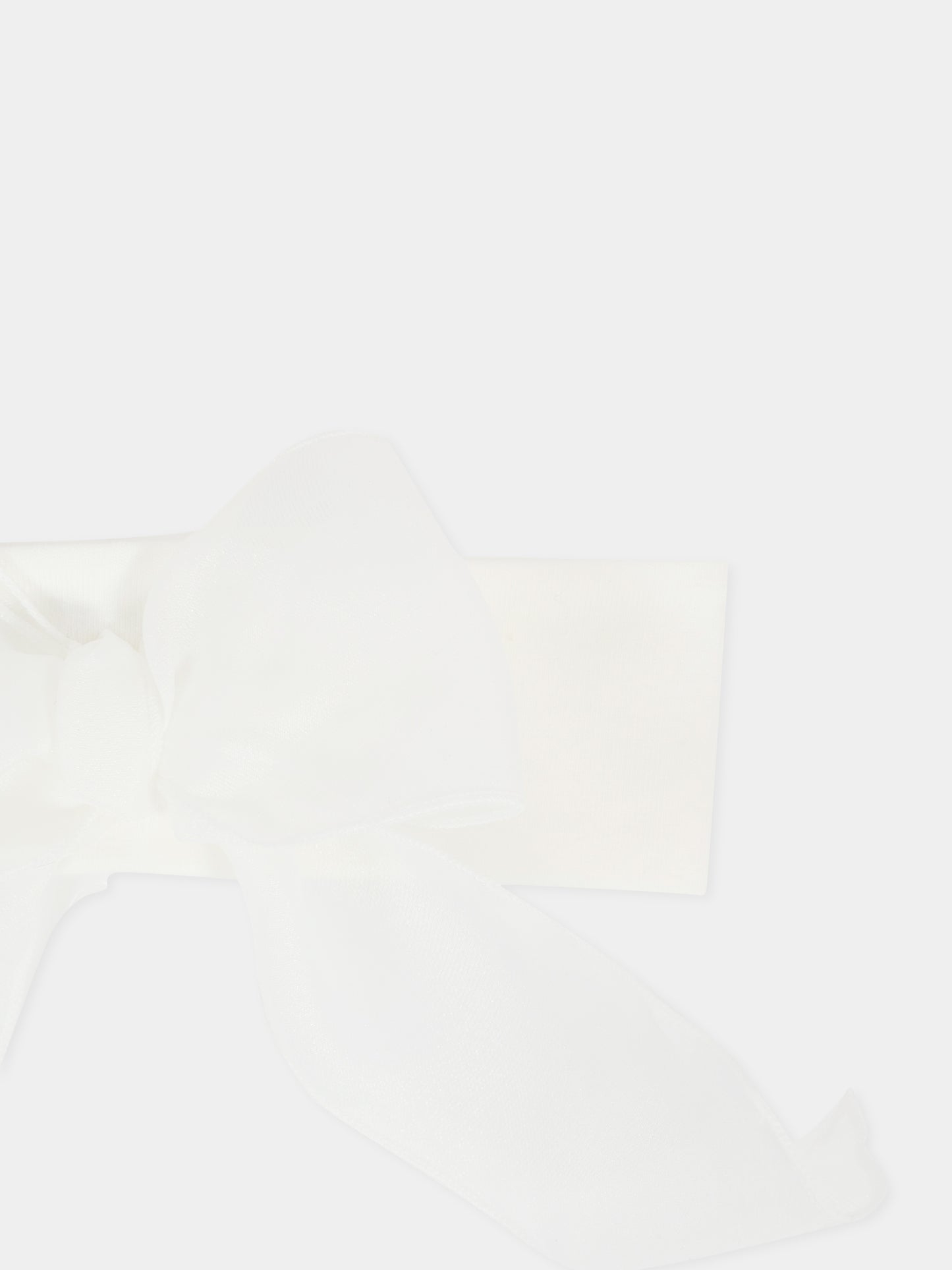 Fascia bianca per neonata con fiocco,La Stupenderia,1ABFA02O06