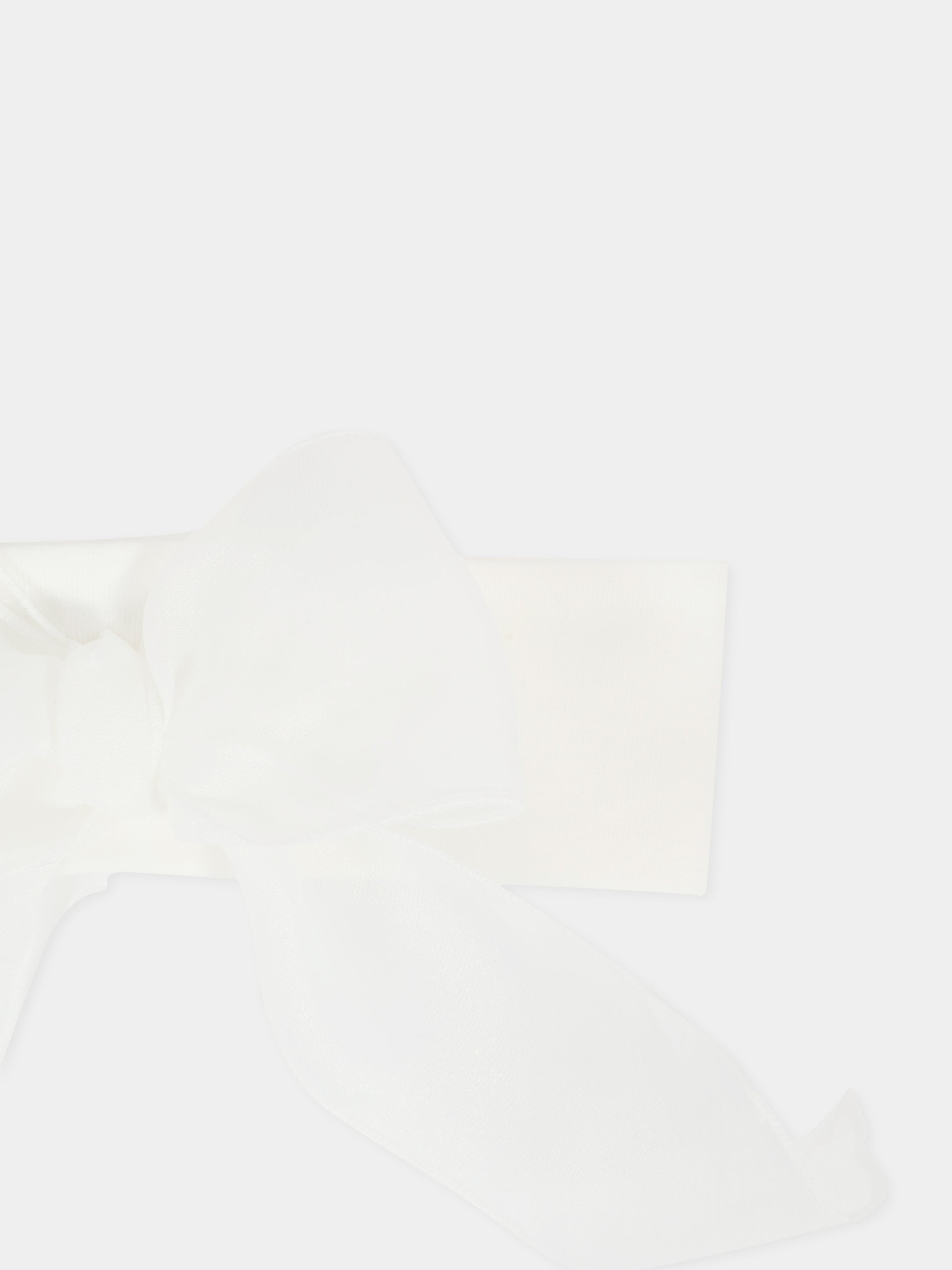 Fascia bianca per neonata con fiocco,La Stupenderia,1ABFA02O06