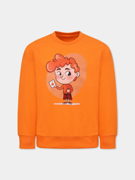 Felpa arancione di Il mondo di MeG per bambini,Il Mondo Di Meg,FELPA ARANCIONE PER IL MONDO DI MEG