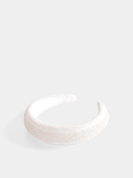 Cerchieto bianco per bambina con perle,Self-portrait,PF25-731-W