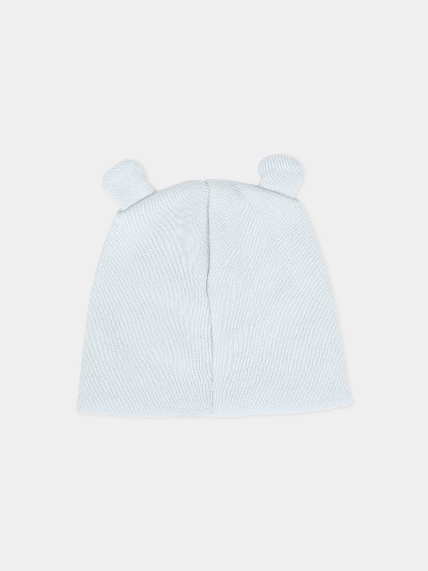 Berretto celeste per neonato con orecchie,Little Bear,2115 CIELO/LATTE