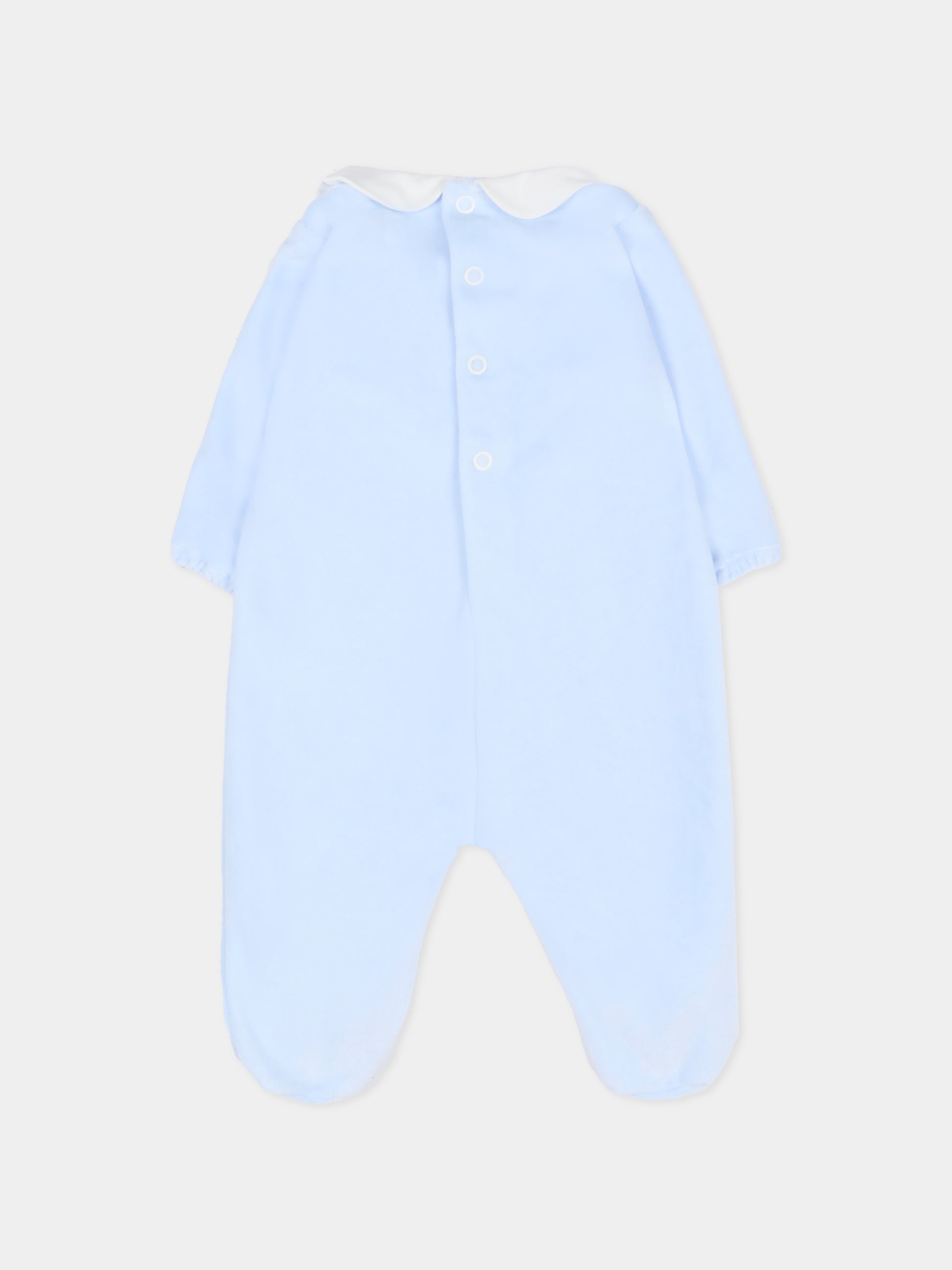 Tutina celeste per neonato con logo,Little Bear,2020 CIELO