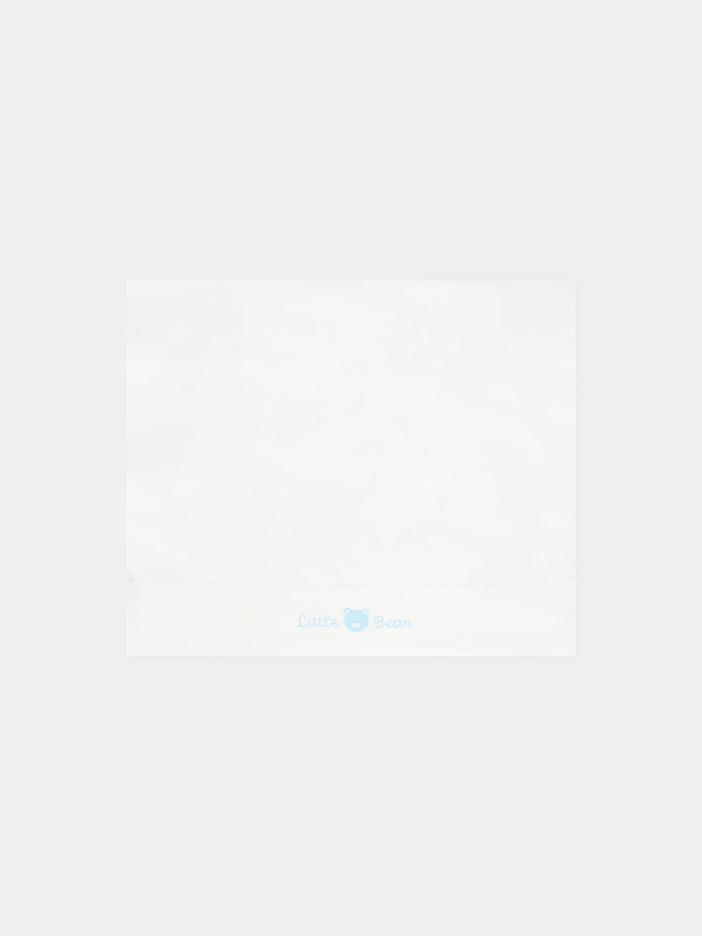 Set lenzuola bianco per neonato con orsetto e logo,Little Bear,2044 LATTE/CIELO