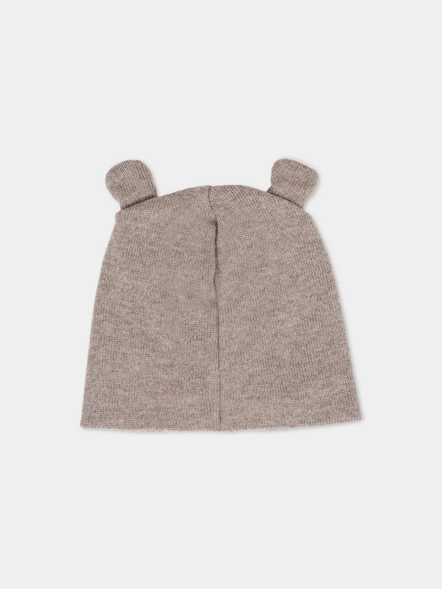 Berretto marrone per neonati con orecchie,Little Bear,2115 TORTORA/LATTE