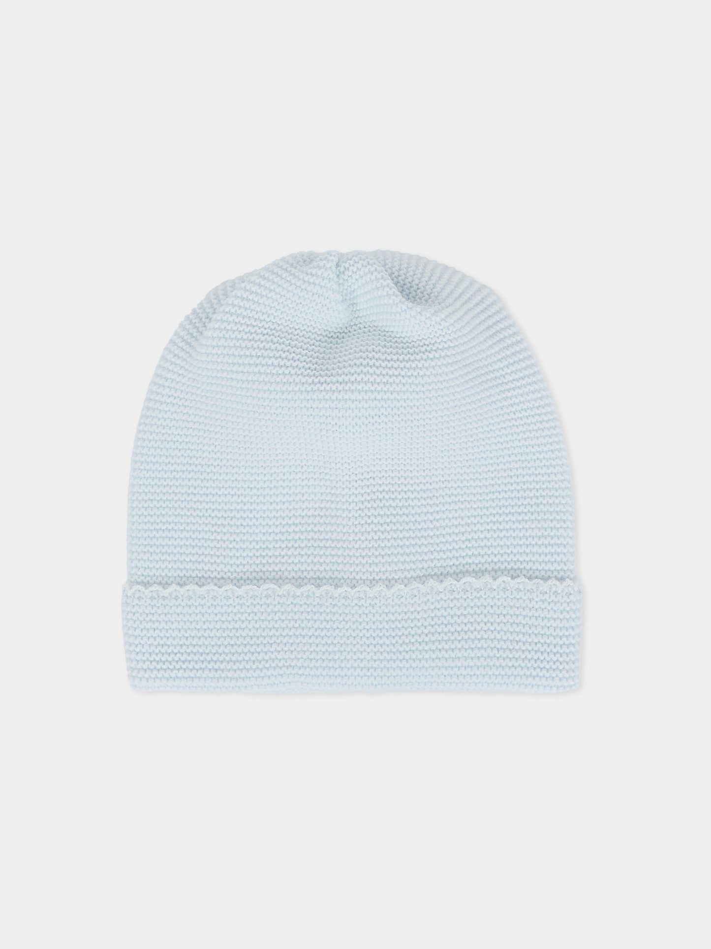 Berretto celeste per neonato con ricamo,Little Bear,2108 CIELO/LATTE