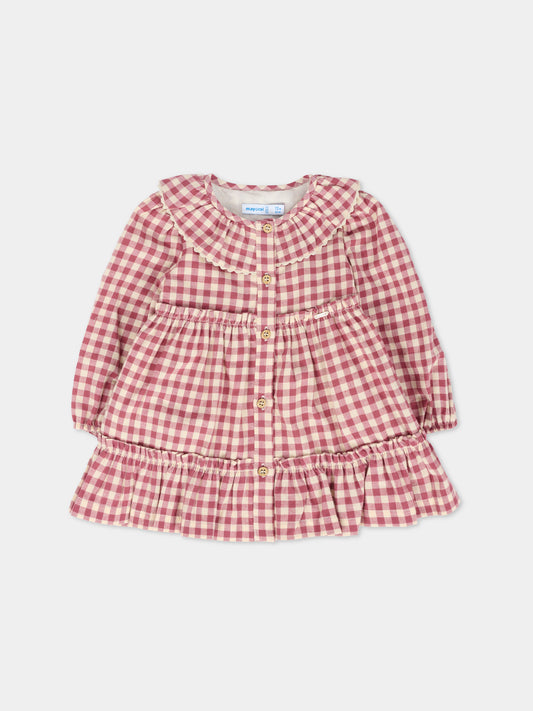Vestito rosa per neonata con logo,Mayoral,2910 085