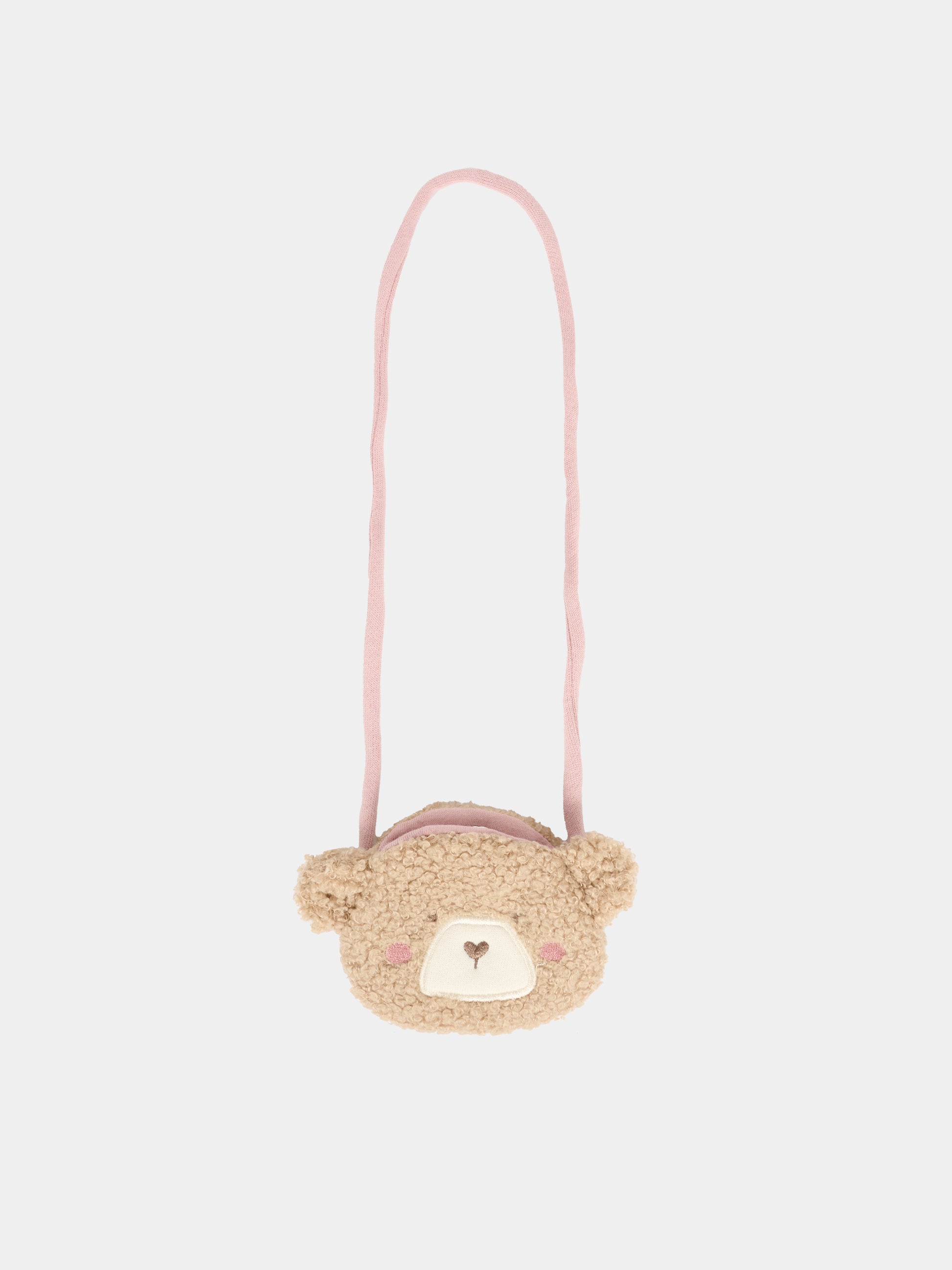 Vestito rosa per neonata con borsa a forma di orsetto,Mayoral,2919 052