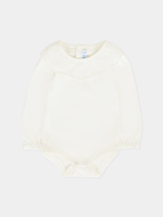 Body avorio per neonata con ricami,Mayoral,2734 020