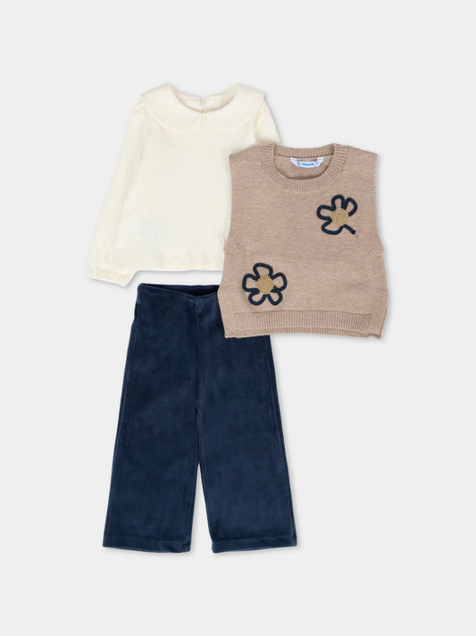 Completo multicolor per neonata con fiori,Mayoral,2596 048