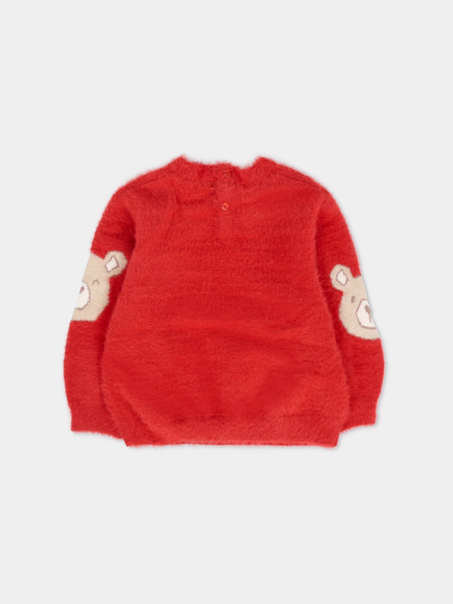 Maglione rosso per neonata con orsetti,Mayoral,2356 059