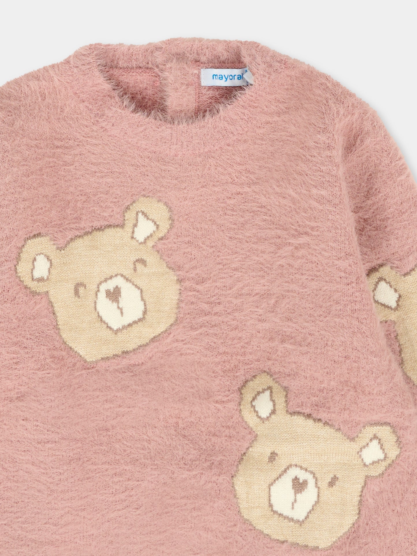 Maglione rosa per neonata con orsetti,Mayoral,2356 057