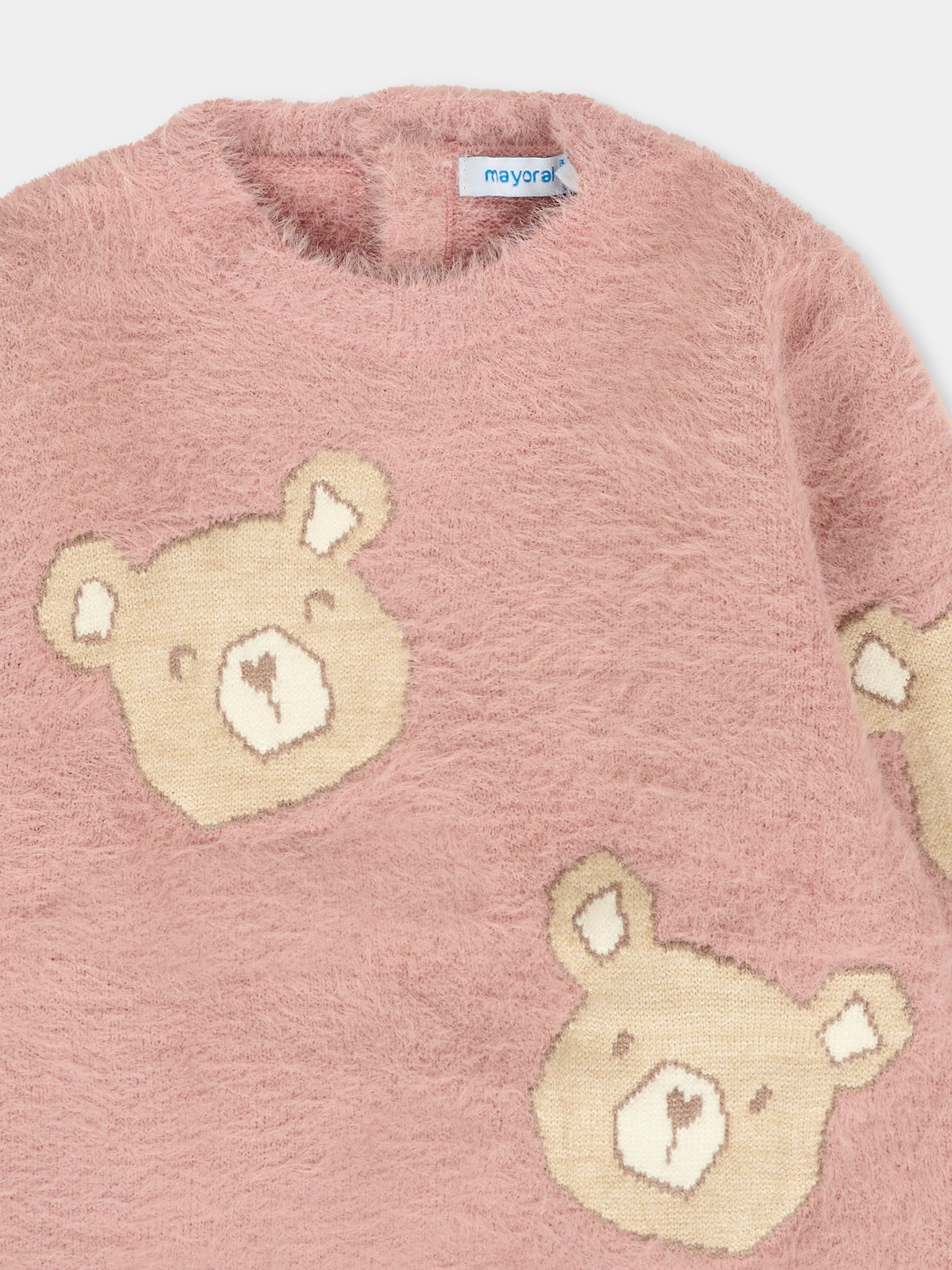 Maglione rosa per neonata con orsetti,Mayoral,2356 057