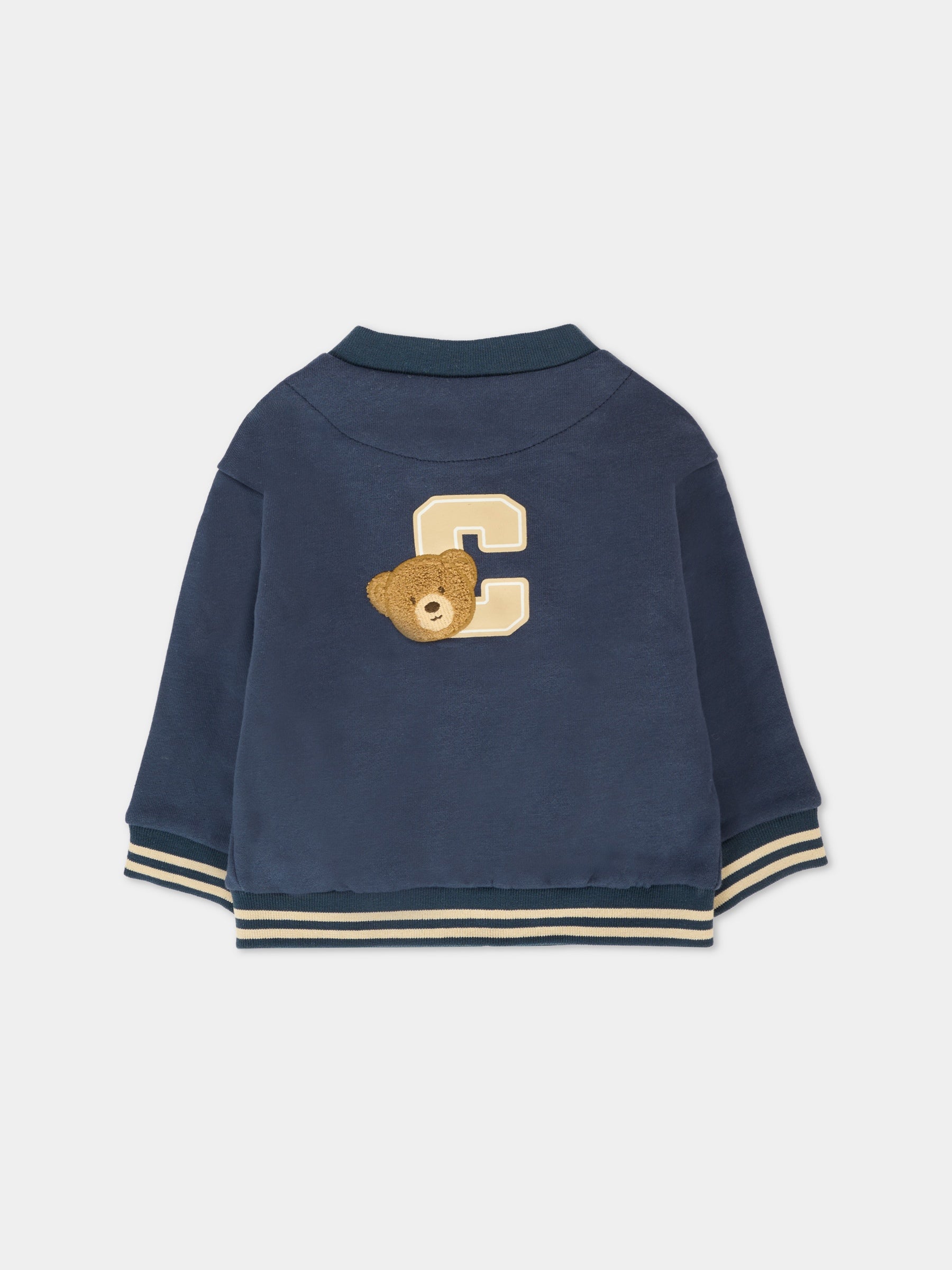 Bomber blu per neonato con orso,Mayoral,2426 017