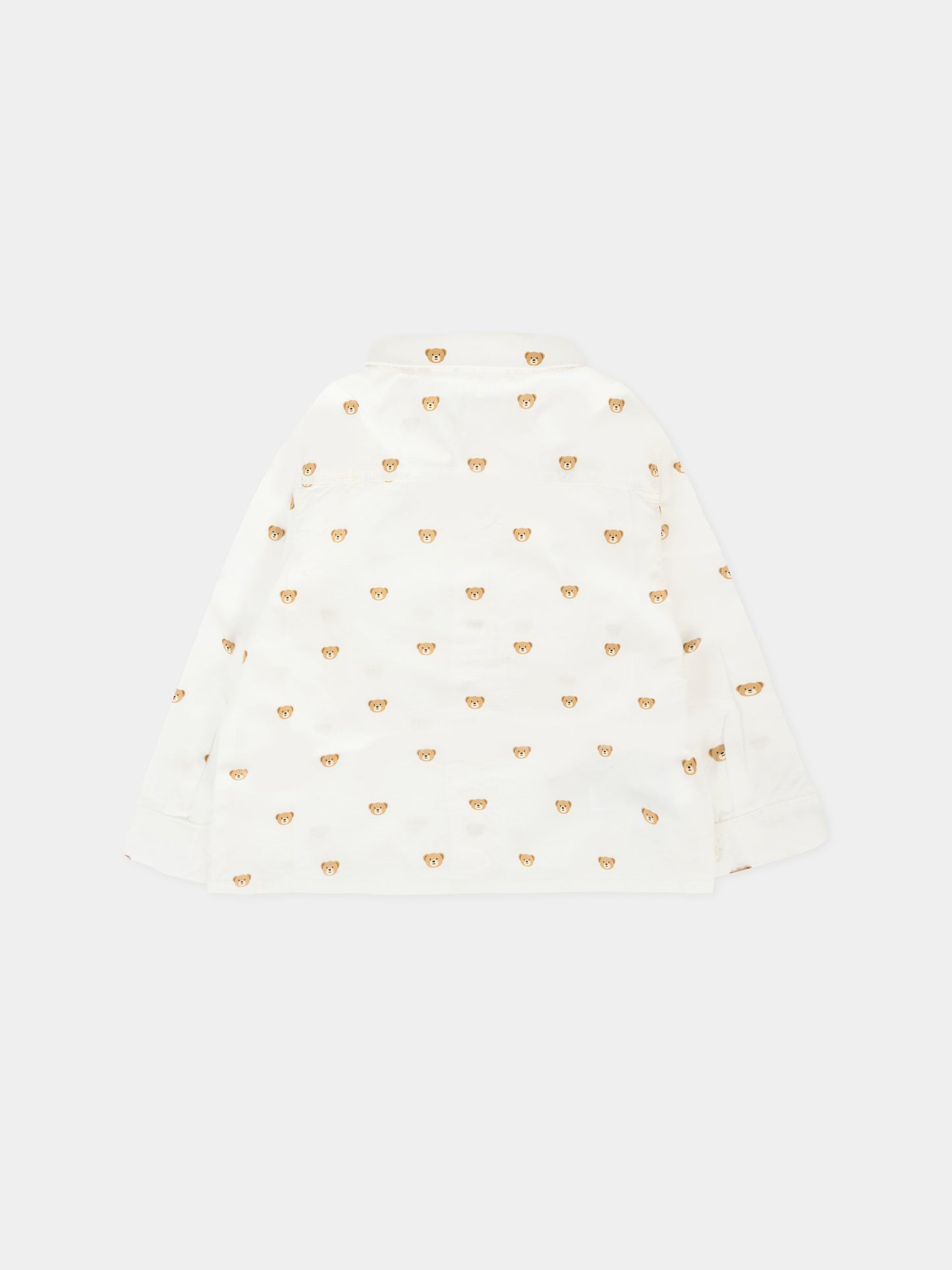 Camicia bianca per neonato con orso all over,Mayoral,2107 087