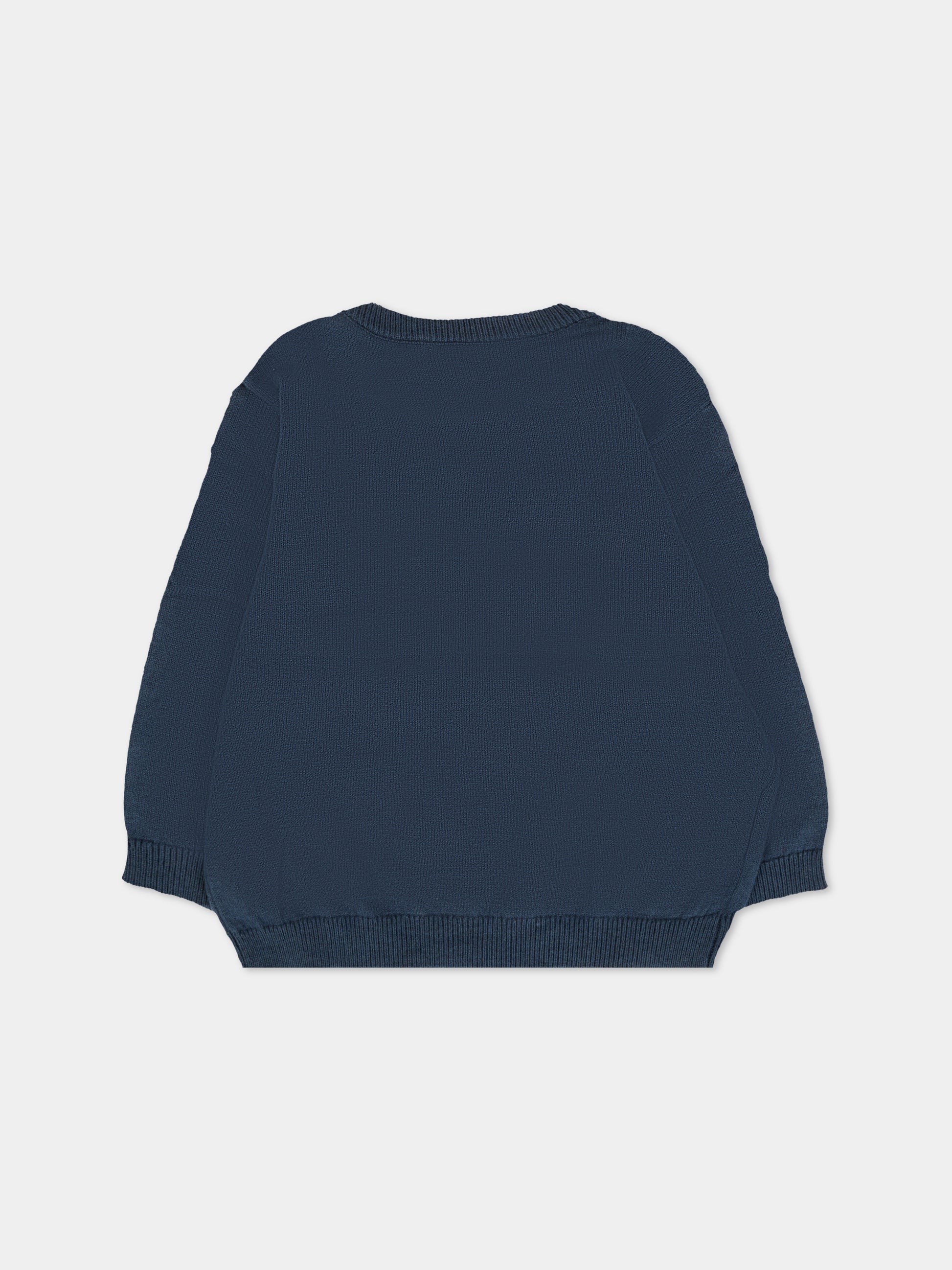 Maglione blu per neonato con automobile,Mayoral,2343 018