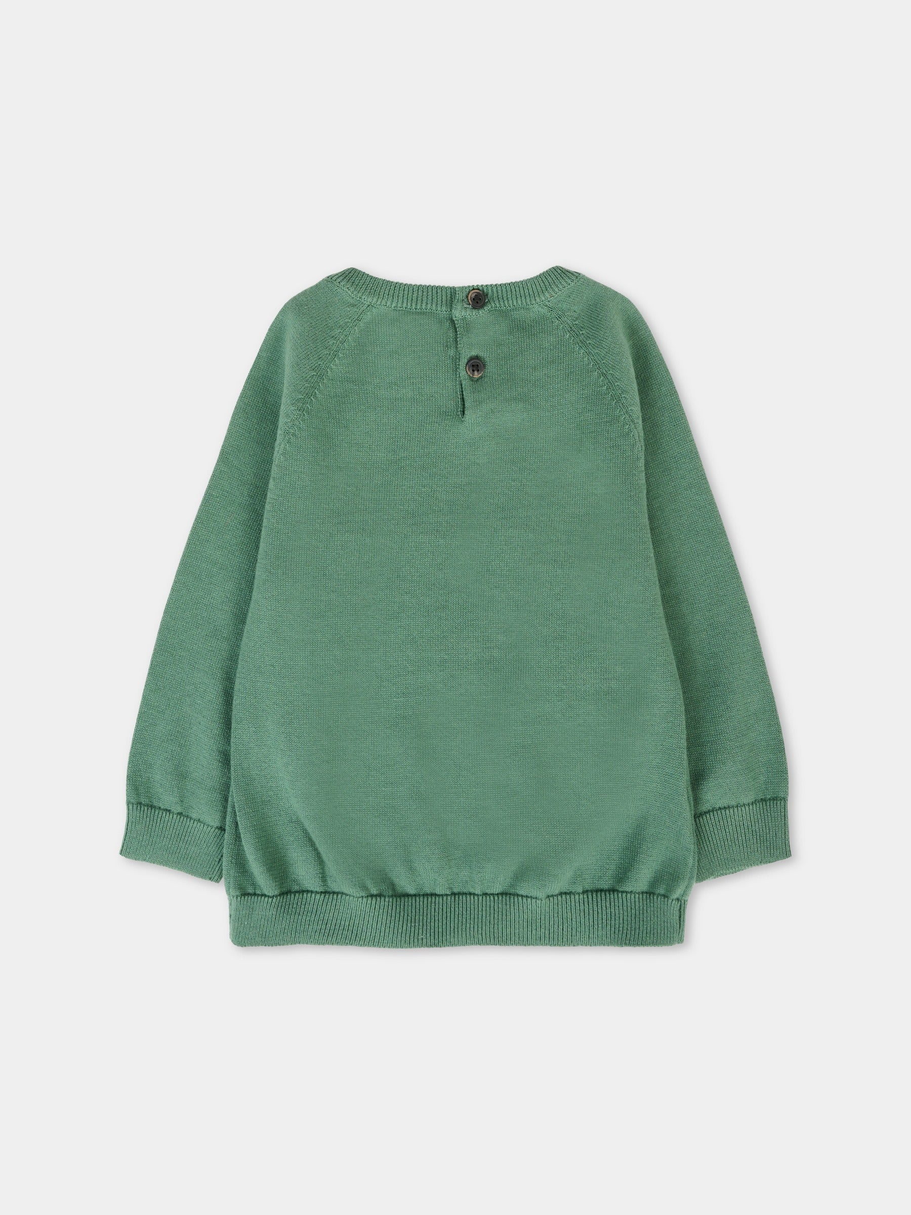 Maglione verde per neonato con patch logato,Mayoral,309 039