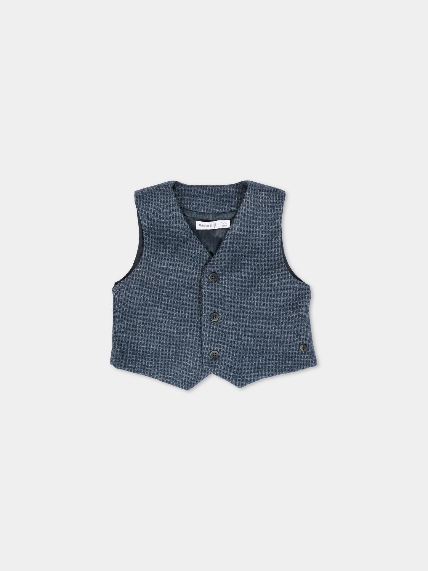 Panciotto blu per neonato con logo,Mayoral,2349 016