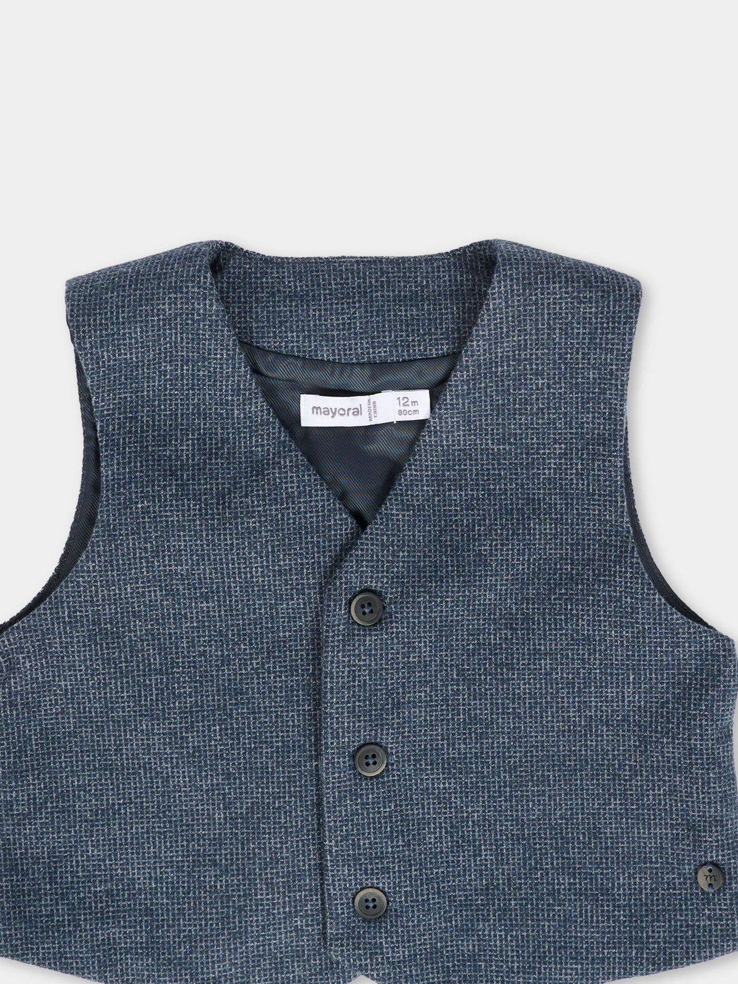 Panciotto blu per neonato con logo,Mayoral,2349 016