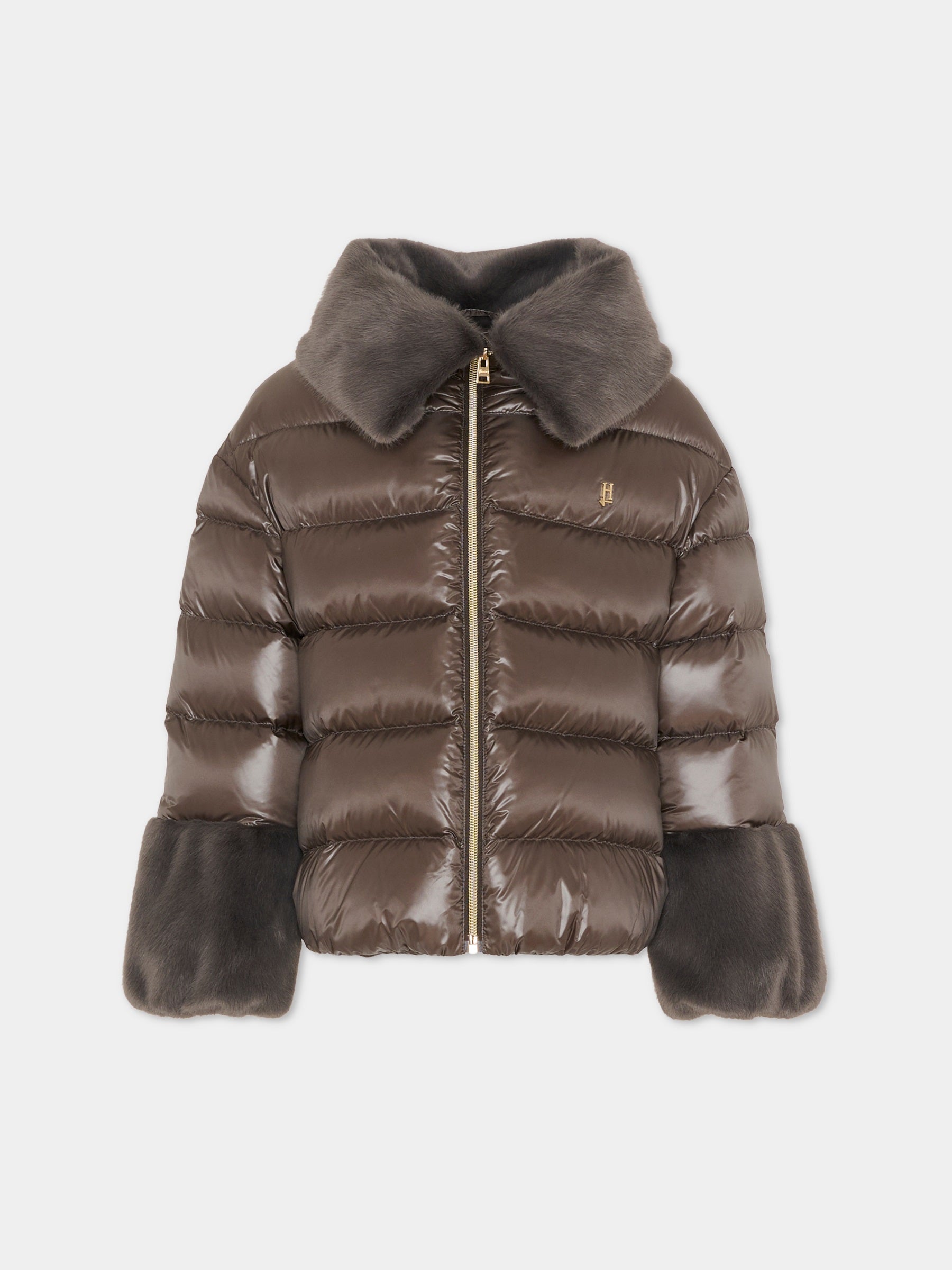 Piumino grigio per bambina,Herno Kids,PI000183G 12017Z 9480