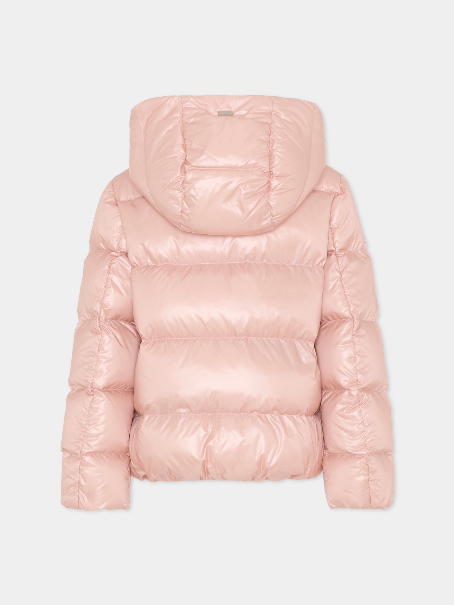 Piumino rosa per bambina con patch logato,Herno Kids,PI000036X 12017Z 4011