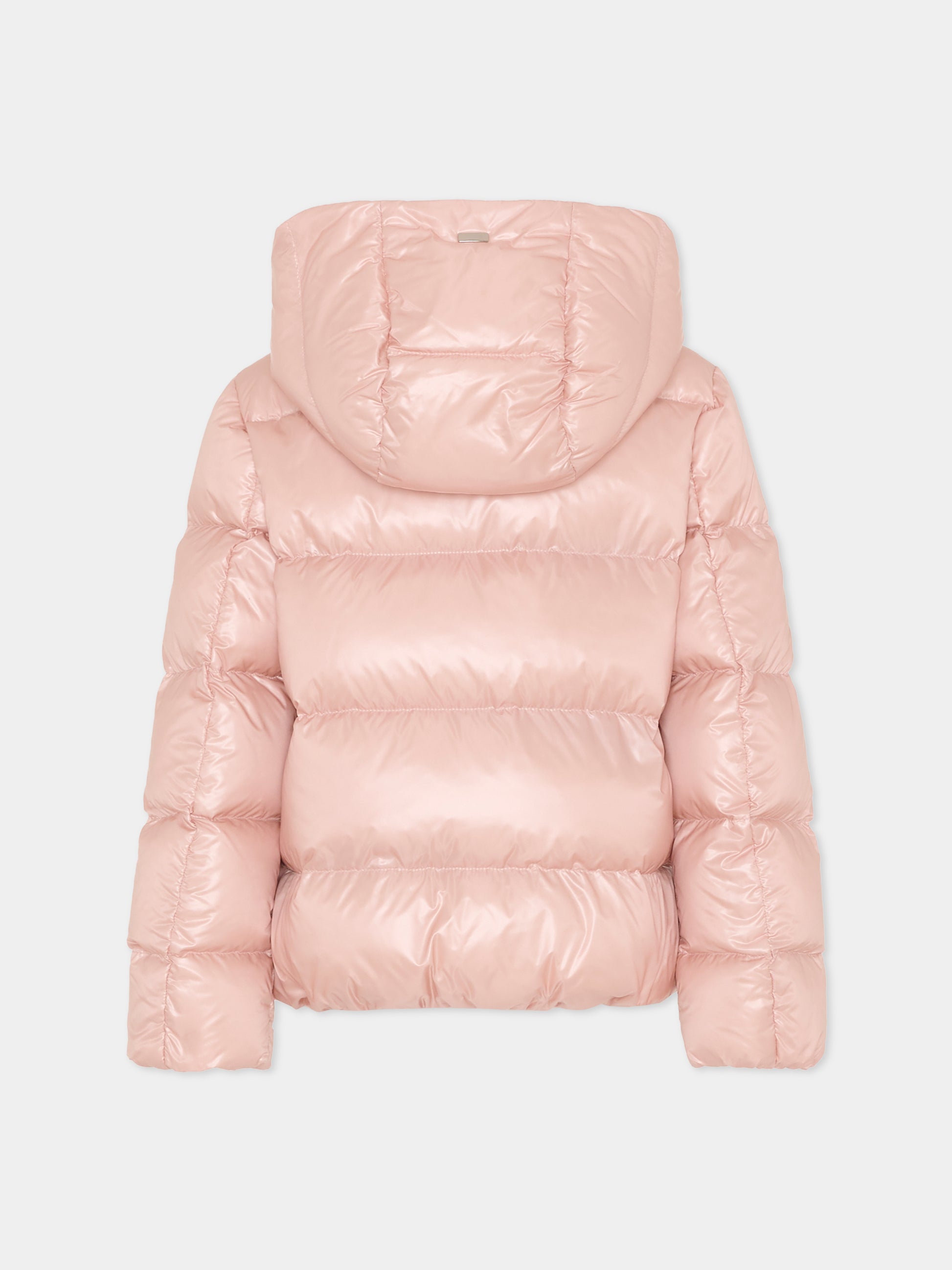 Piumino rosa per bambina con patch logato,Herno Kids,PI000036X 12017Z 4011