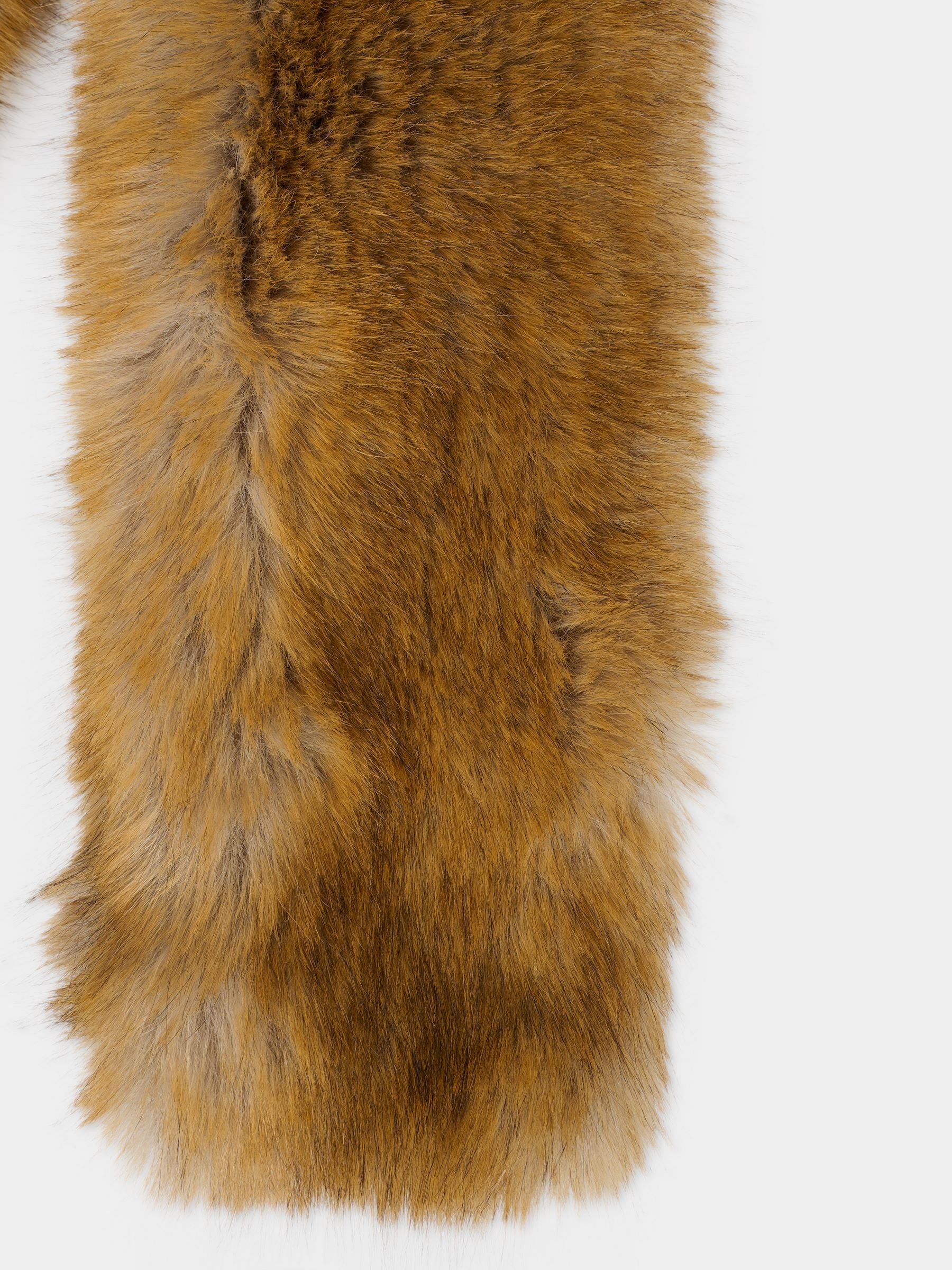 Sciarpa marrone per bambina con patch,Douuod Kids,DX0P03 H0073 118