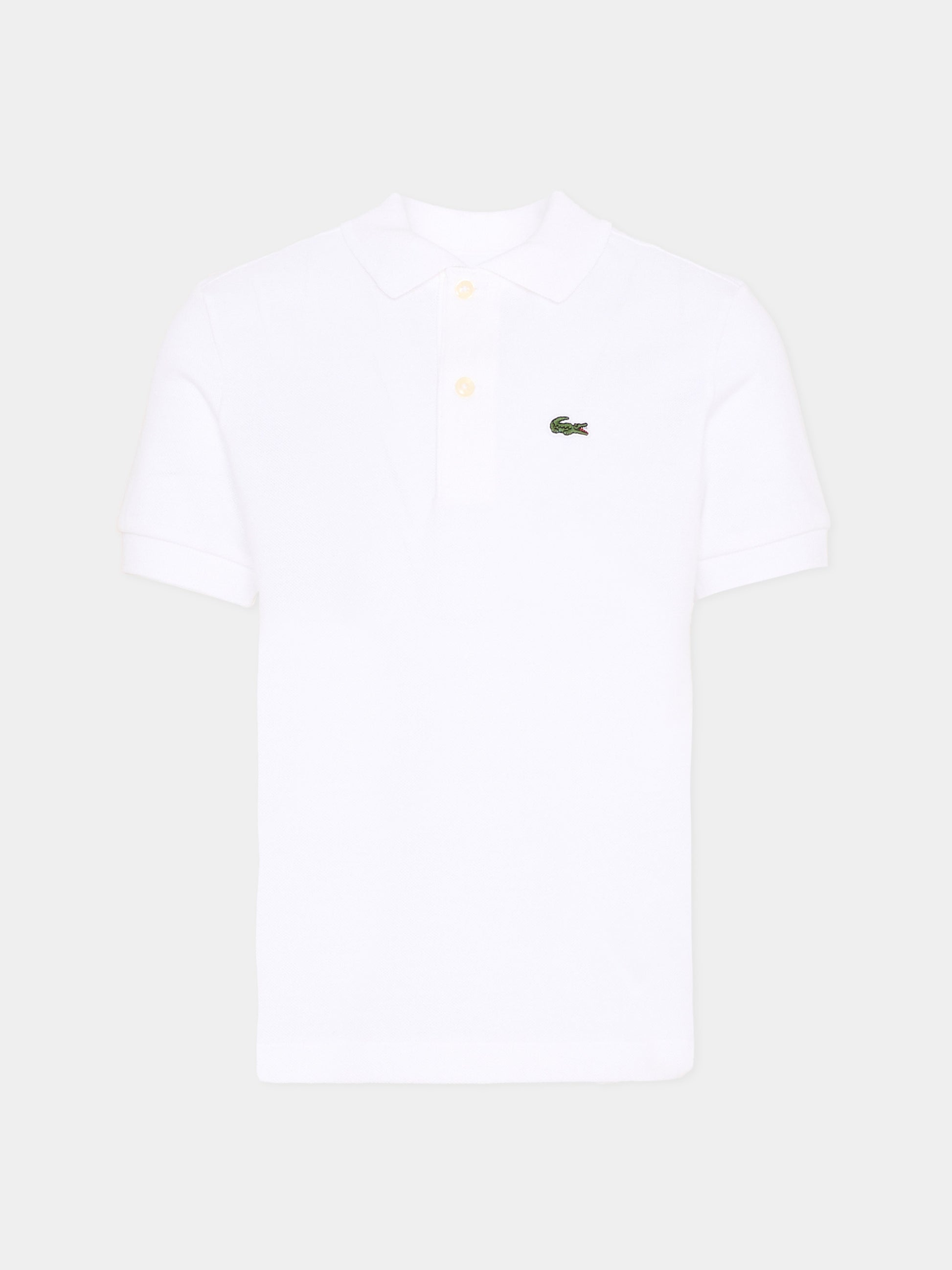 Polo bianca per bambino con logo,Lacoste,7354 W8L