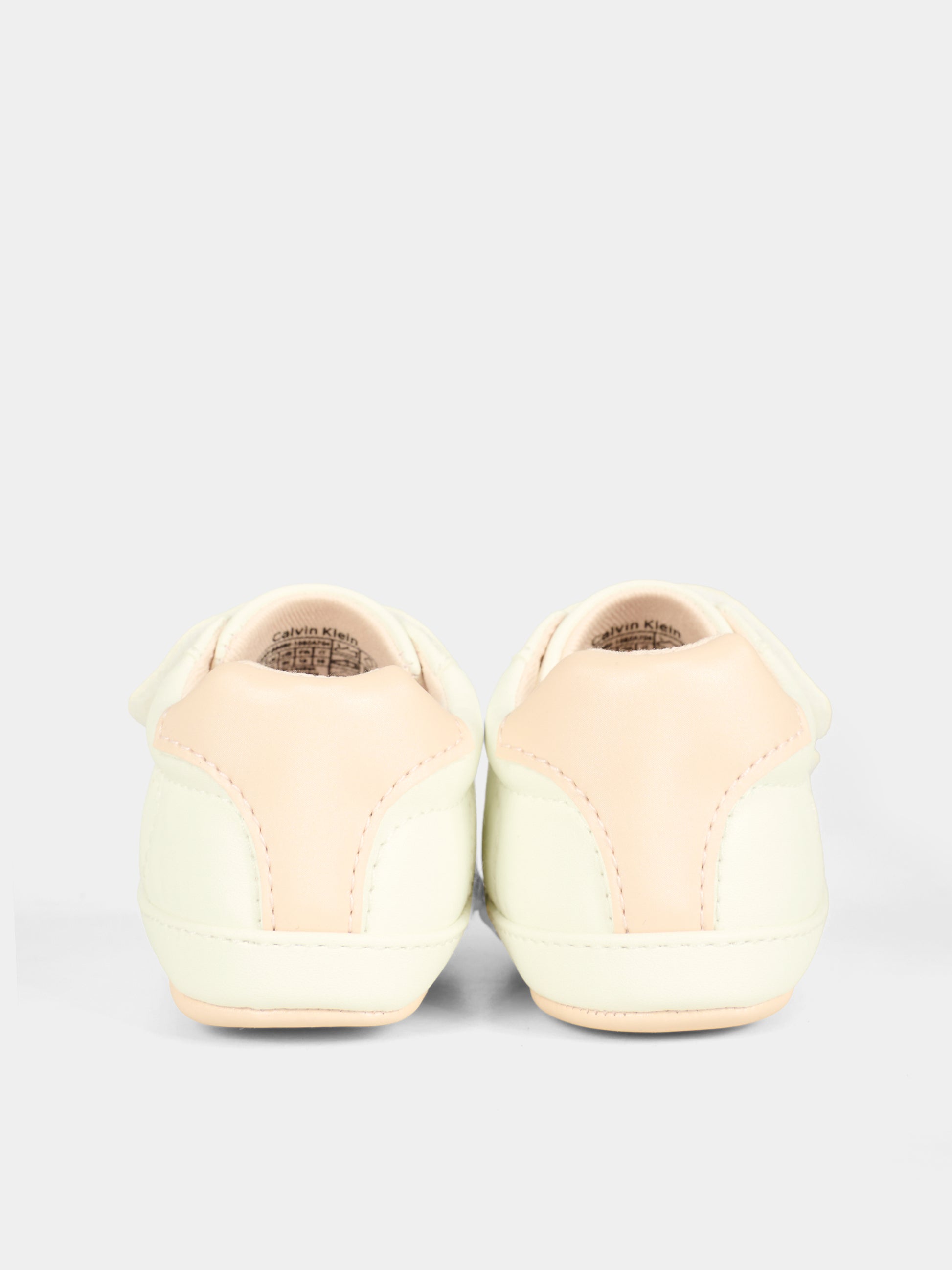 Sneakers bianche per neonata con logo,Calvin Klein Kids,V0A9 83080 1582A704