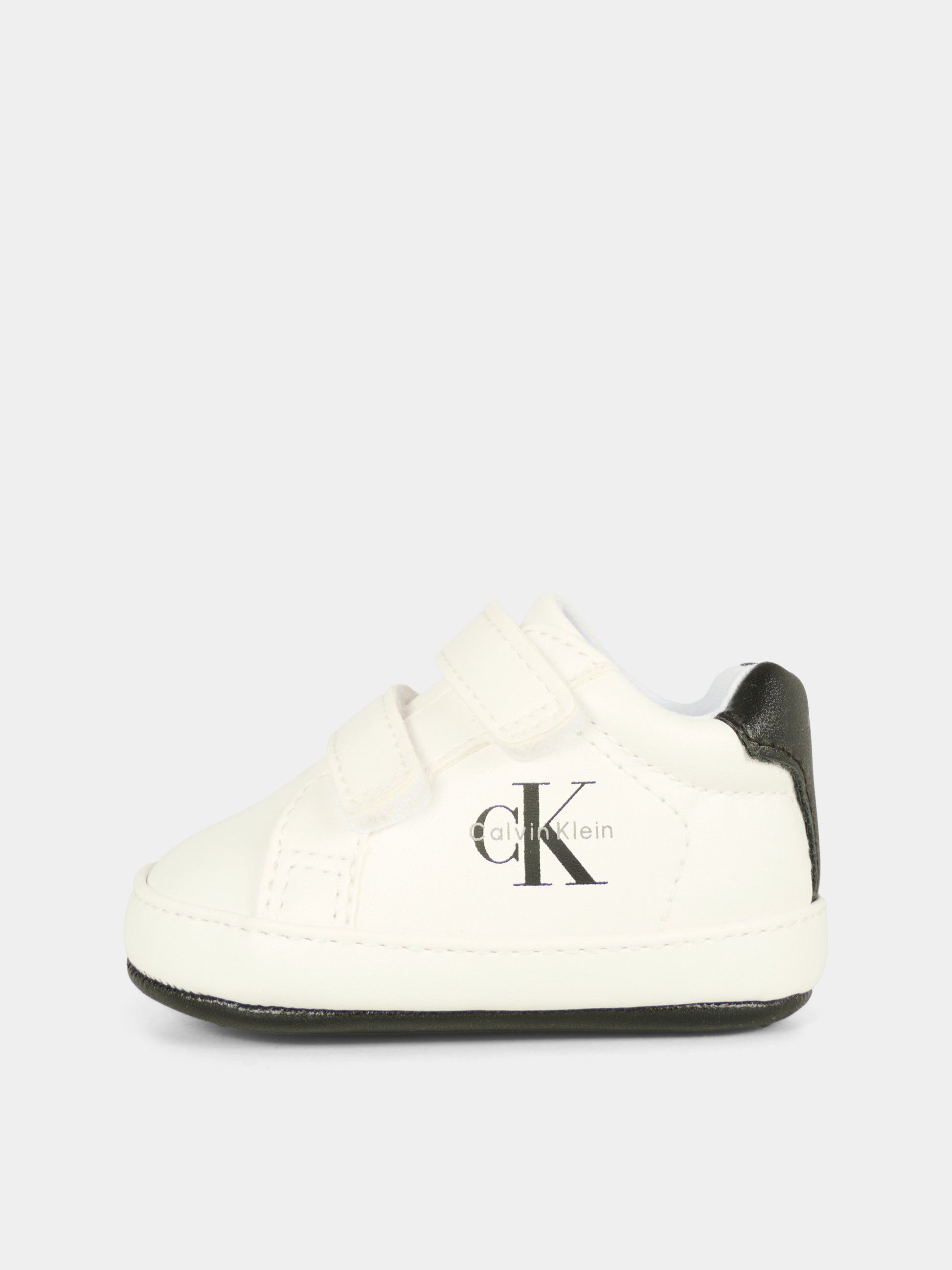 Sneakers bianche per neonato con logo,Calvin Klein Kids,V0B9 83145 1582X002