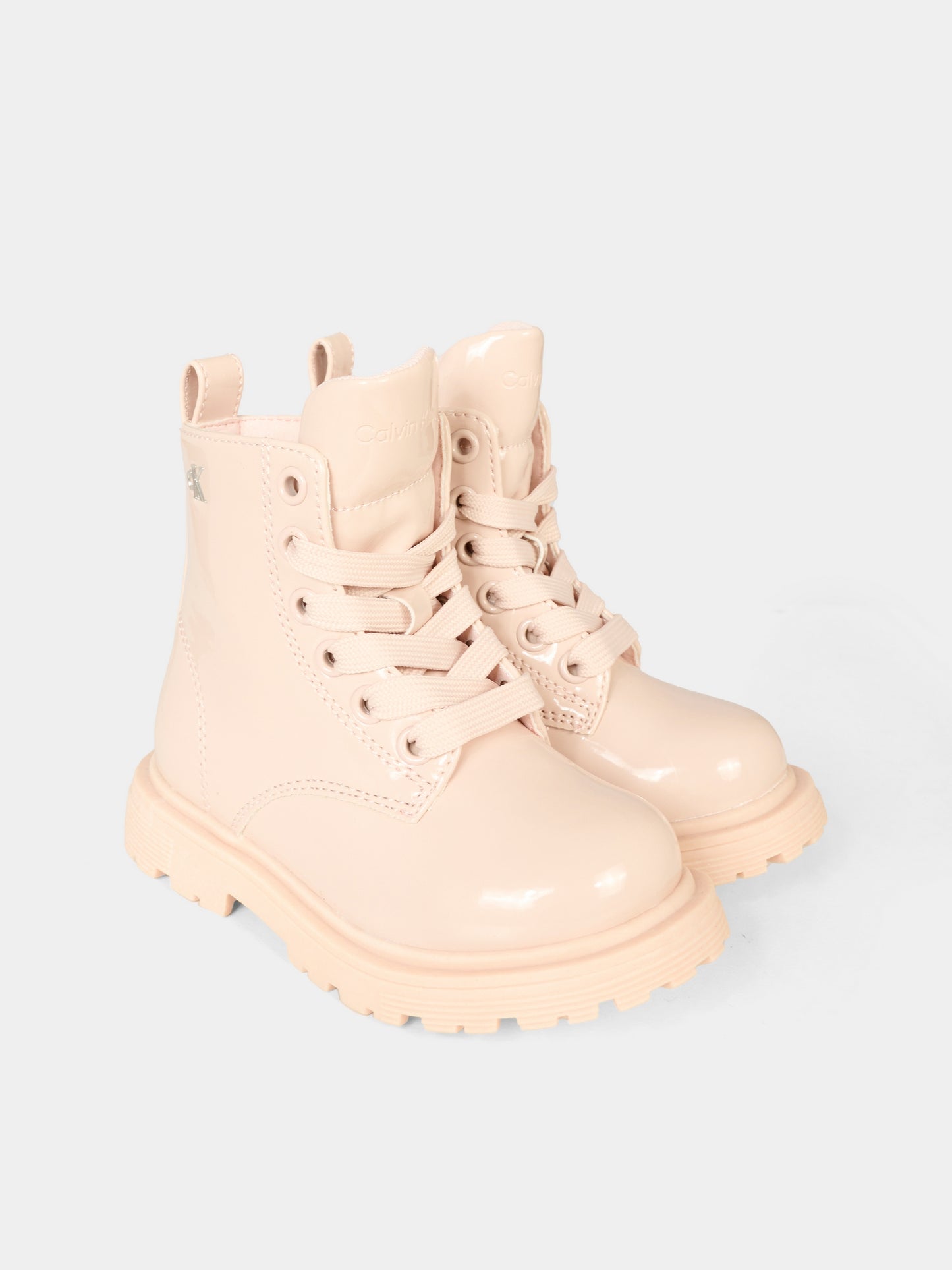 Anfibi rosa per bambina con logo,Calvin Klein Kids,V1A5 83117 0343302