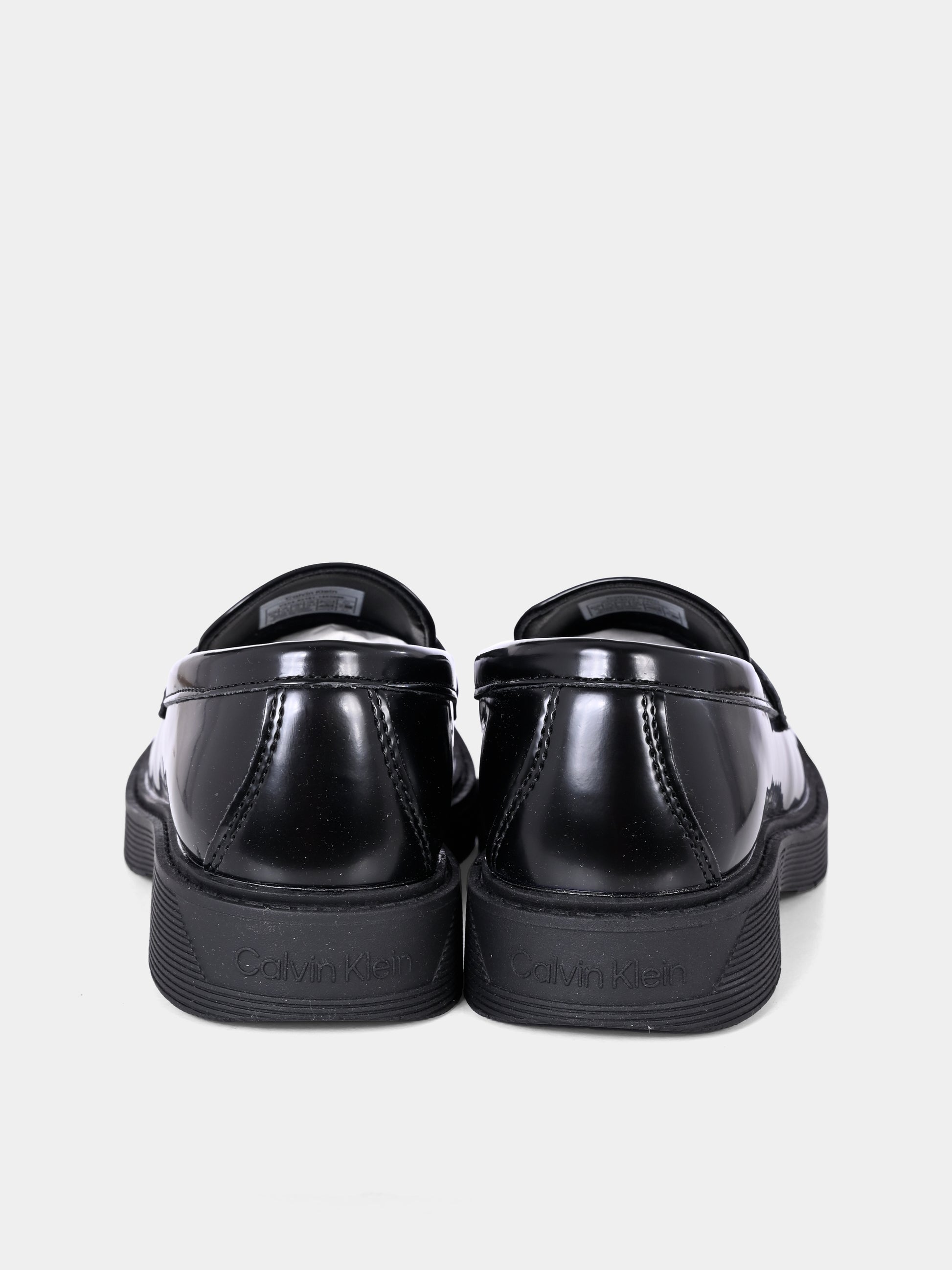 Mocassini neri per bambini con logo,Calvin Klein Kids,V3X4 83181 1453999