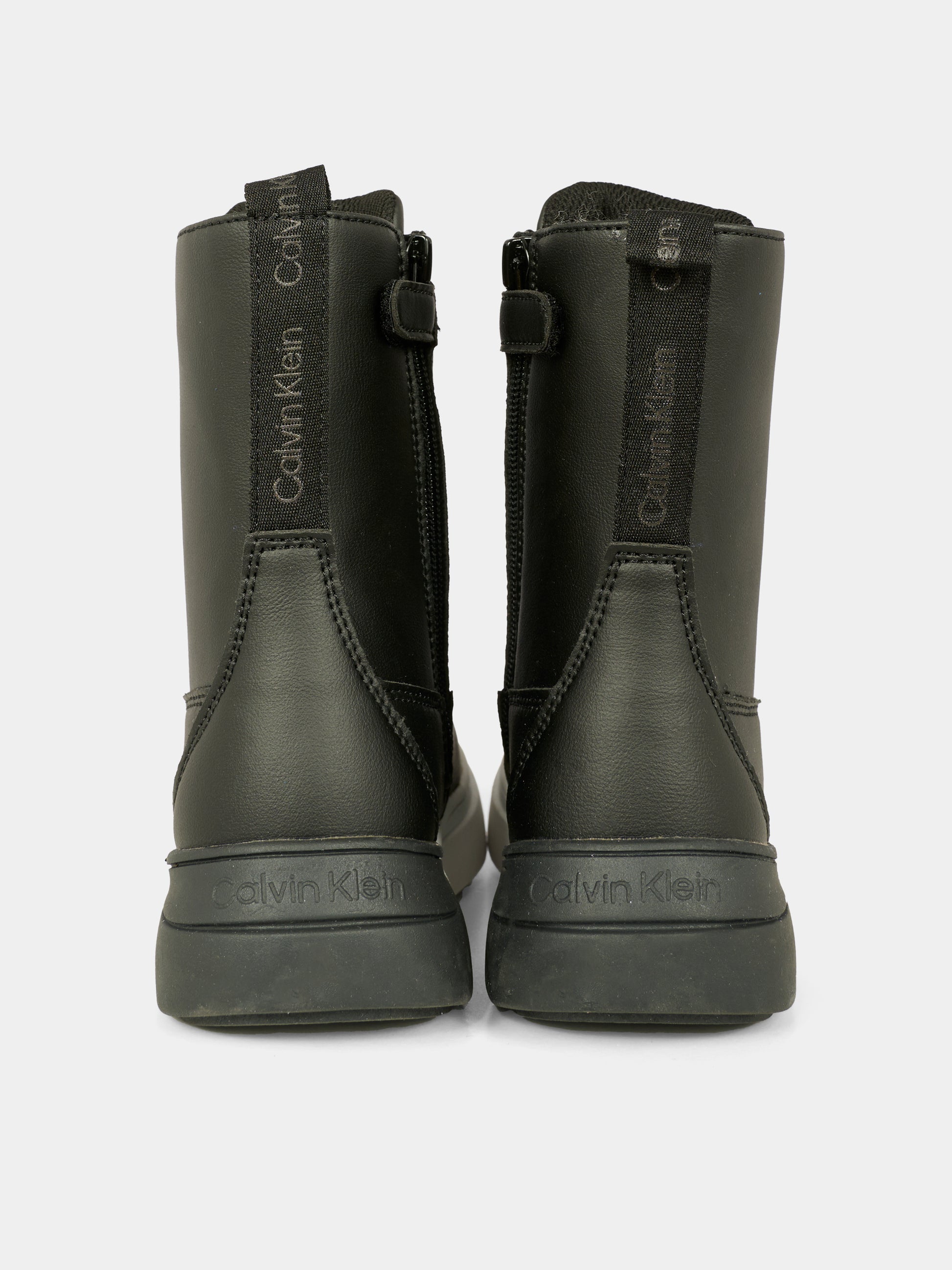 Stivali neri per bambini con logo,Calvin Klein Kids,V3X5 83168 1355999