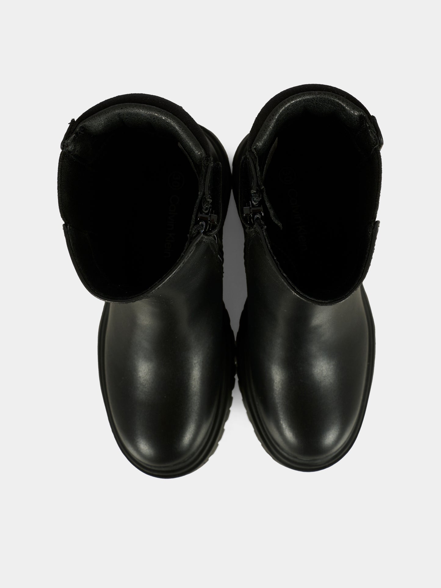 Stivali neri per bambina con logo,Calvin Klein Kids,V3A5 83121 1464999