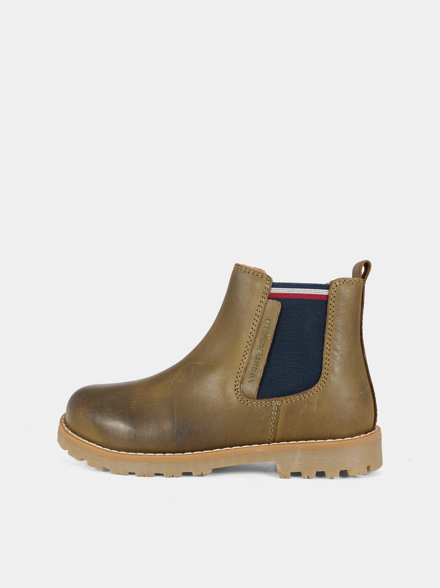 Stivaletti marroni per bambino con logo,Tommy Hilfiger Junior,T1X5 33700 0124414