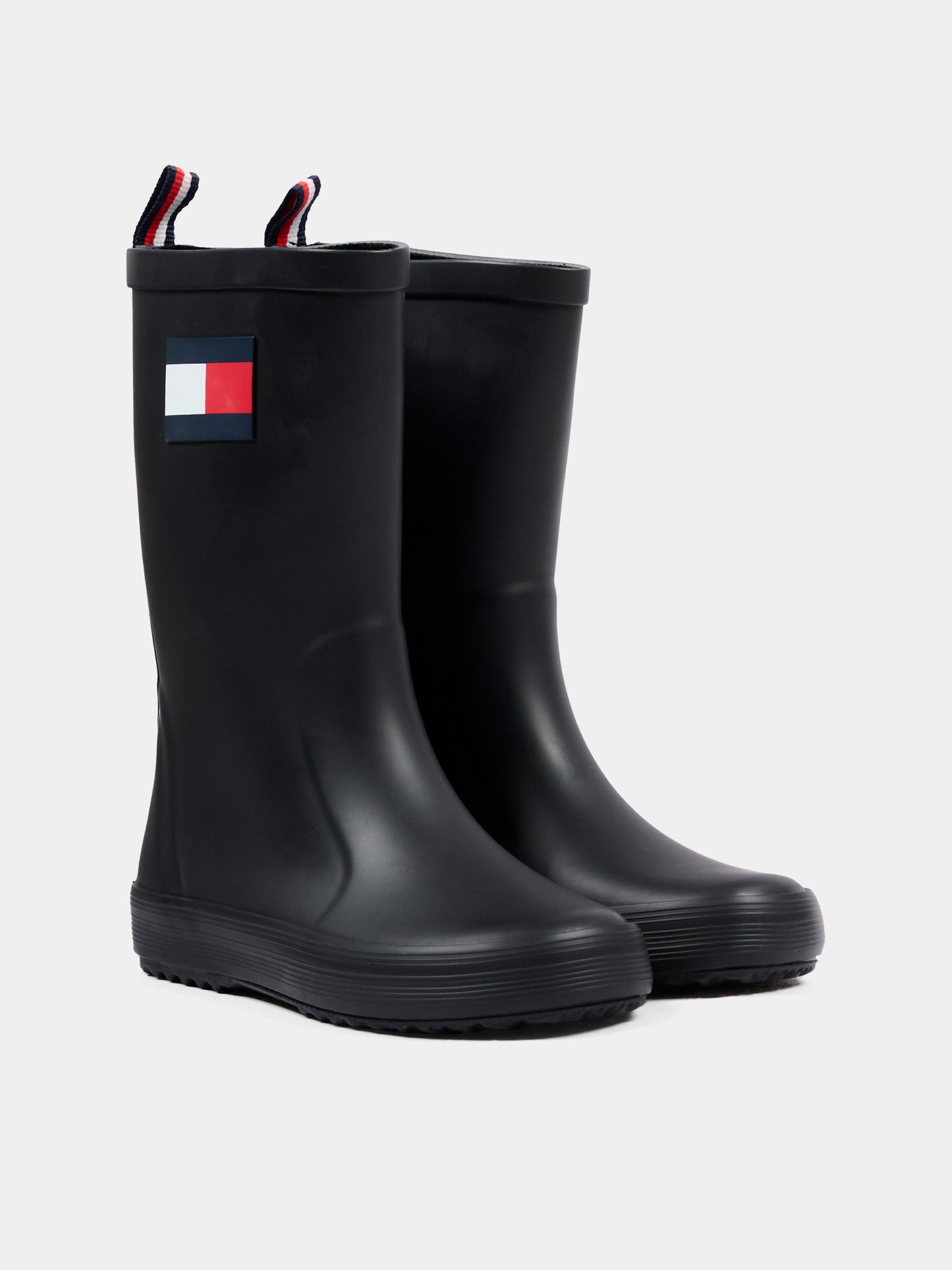 Black rain boots for Kids with logo