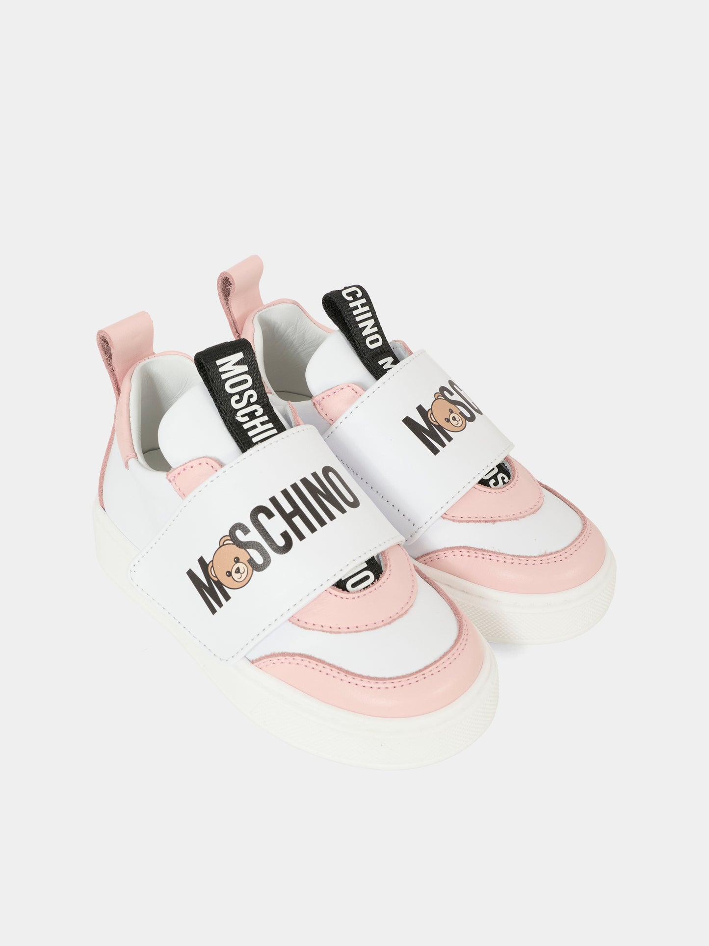 Sneakers rosa per neonata e bambina con Teddy Bear,Moschino Kids,81843 - VAR1