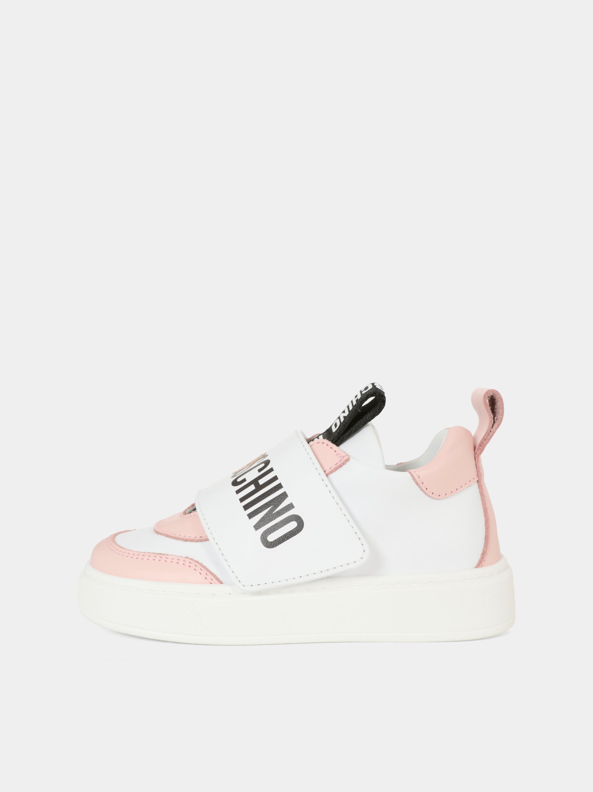 Sneakers rosa per neonata e bambina con Teddy Bear,Moschino Kids,81843 - VAR1