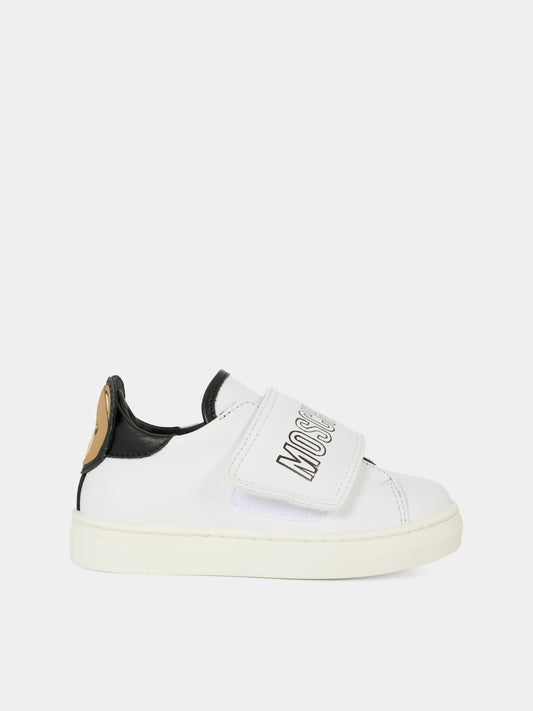 Sneakers bianche per neonato e bambino con Teddy Bear,Moschino Kids,81832 - VAR2